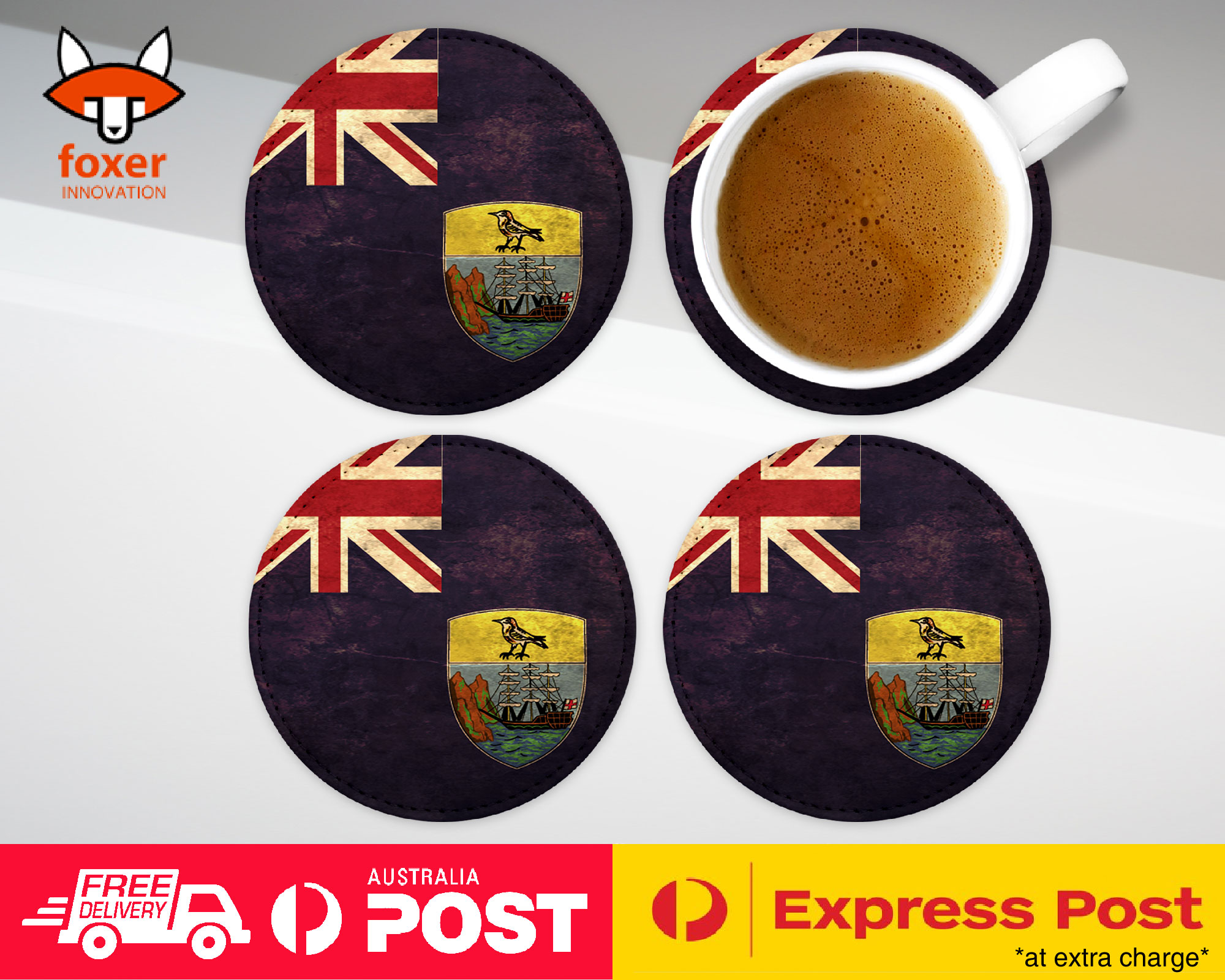 COASTER COFFEE DRINKING MAT|SAINT HELENA COUNTRY FLAG