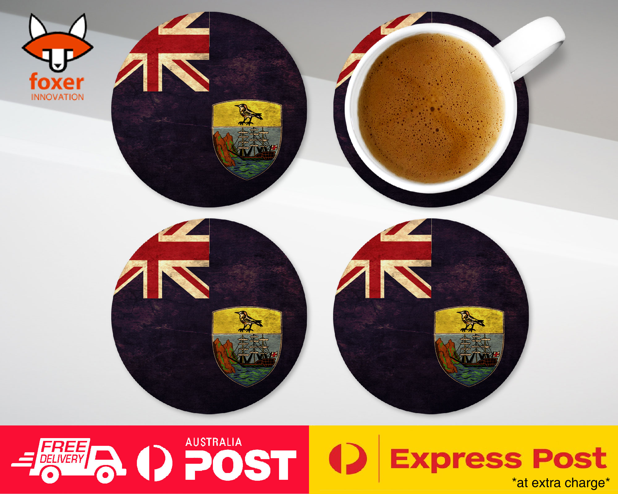 COASTER COFFEE DRINKING MAT|SAINT HELENA COUNTRY FLAG