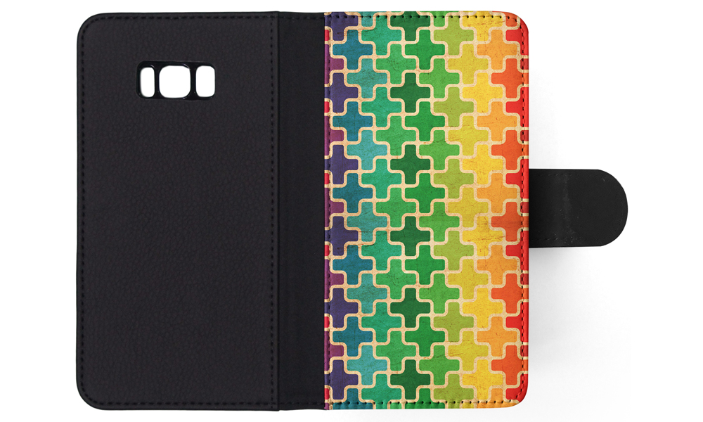 FLIP CASE FOR SAMSUNG GALAXY|RAINBOW CROSS VINTAGE PATTERN - Picture 104 of 120