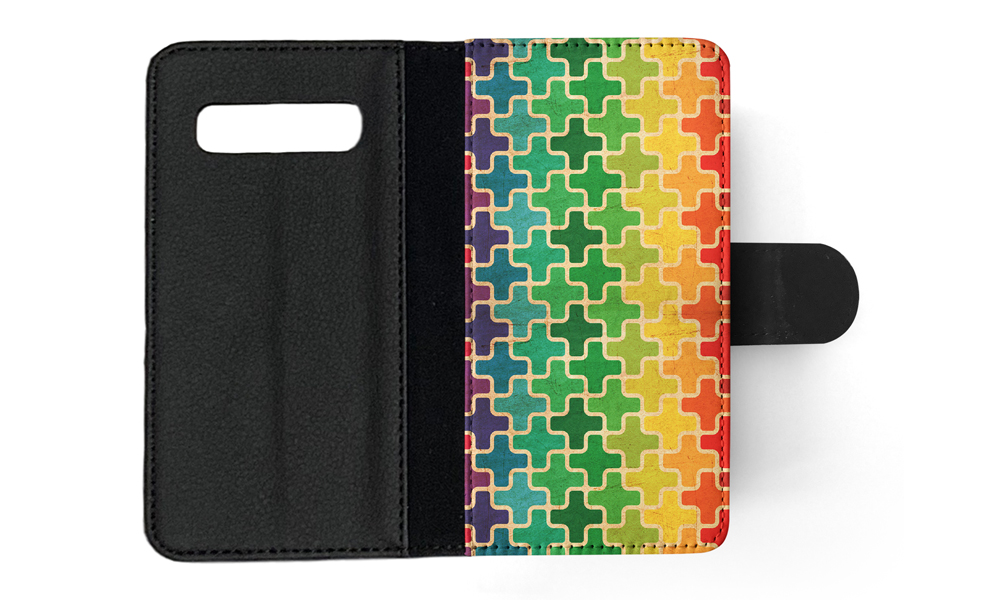 FLIP CASE FOR SAMSUNG GALAXY|RAINBOW CROSS VINTAGE PATTERN - Picture 89 of 120