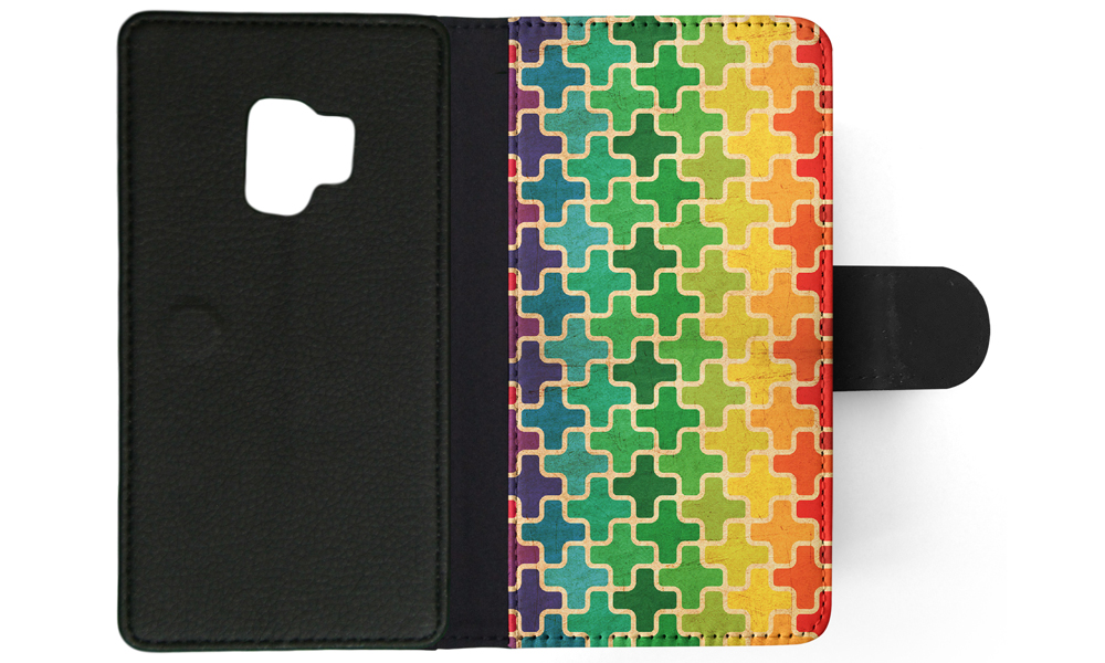 FLIP CASE FOR SAMSUNG GALAXY|RAINBOW CROSS VINTAGE PATTERN - Picture 94 of 120