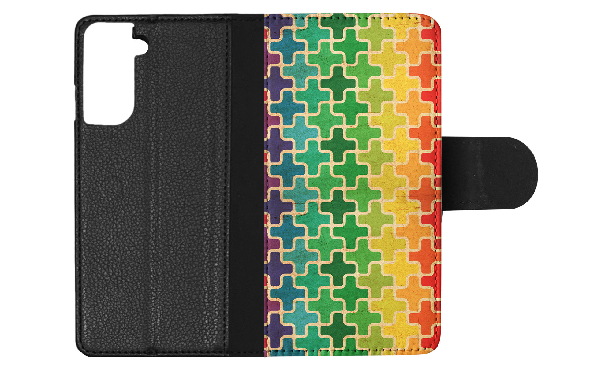 FLIP CASE FOR SAMSUNG GALAXY|RAINBOW CROSS VINTAGE PATTERN - Picture 59 of 120