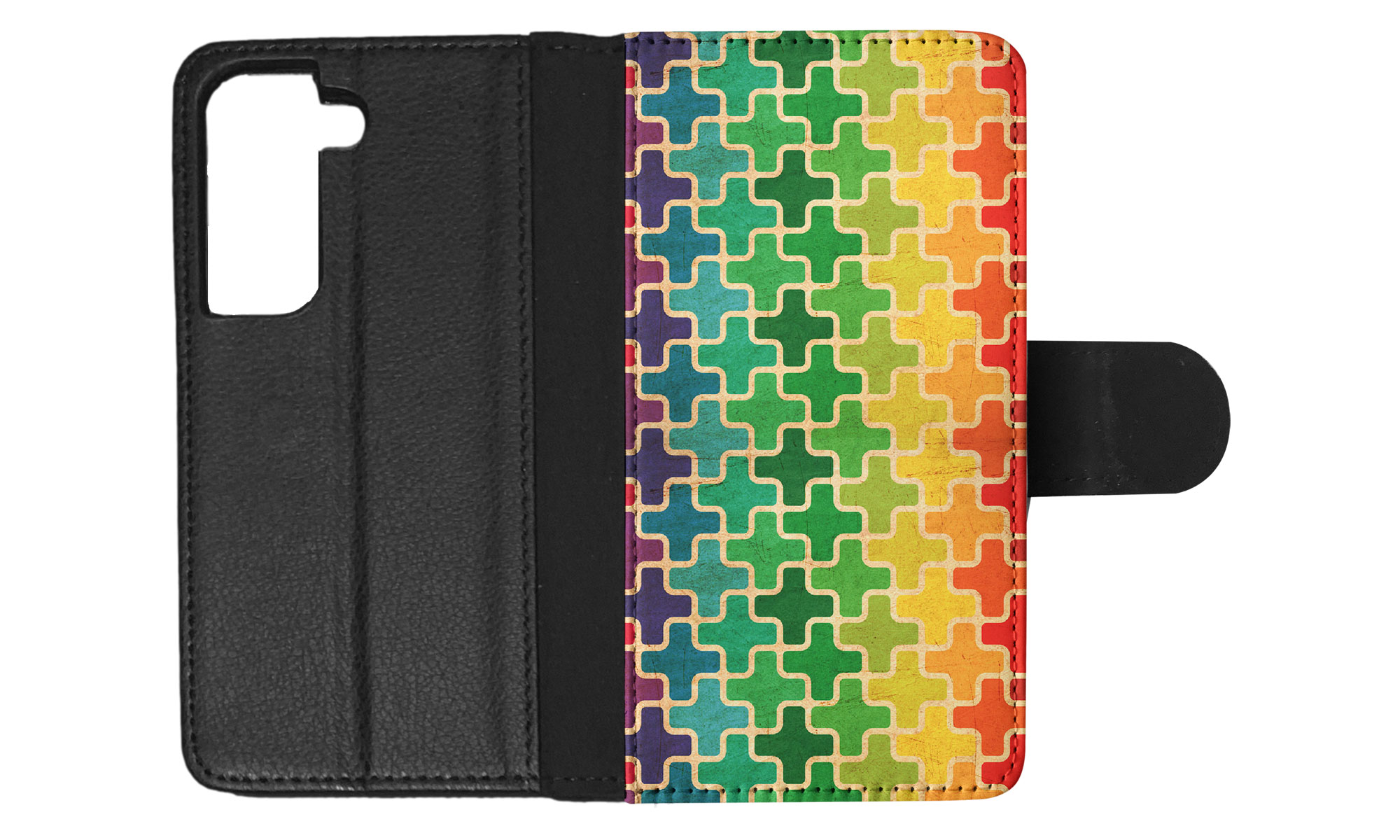 FLIP CASE FOR SAMSUNG GALAXY|RAINBOW CROSS VINTAGE PATTERN - Picture 49 of 120