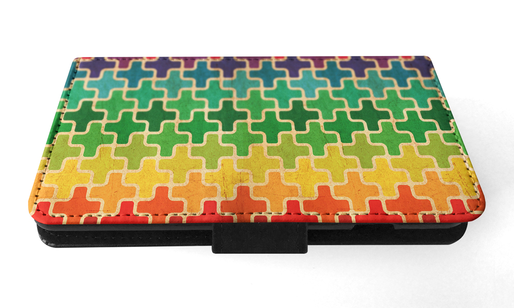 FLIP CASE FOR SAMSUNG GALAXY|RAINBOW CROSS VINTAGE PATTERN - Picture 118 of 120