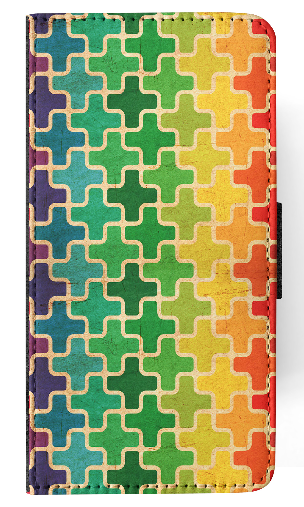 FLIP CASE FOR SAMSUNG GALAXY|RAINBOW CROSS VINTAGE PATTERN - Picture 7 of 120