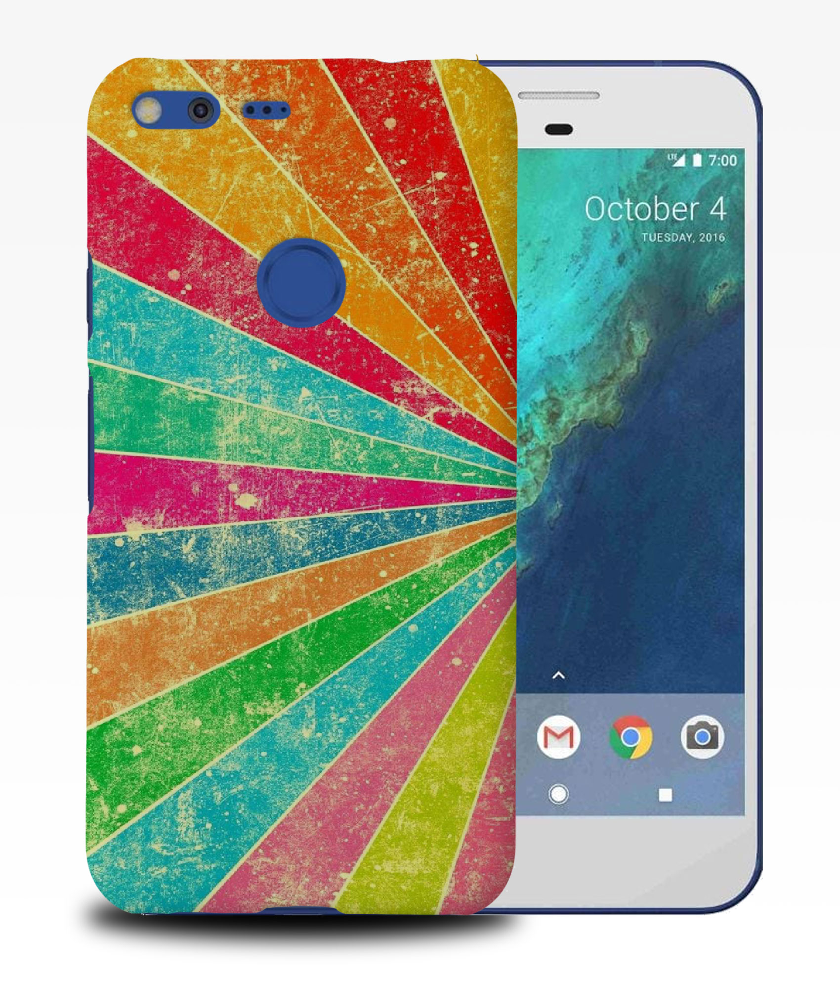 CASE COVER FOR GOOGLE PIXEL|RAINBOW BURST VINTAGE PATTERN #1 - 第 10/11 張圖片