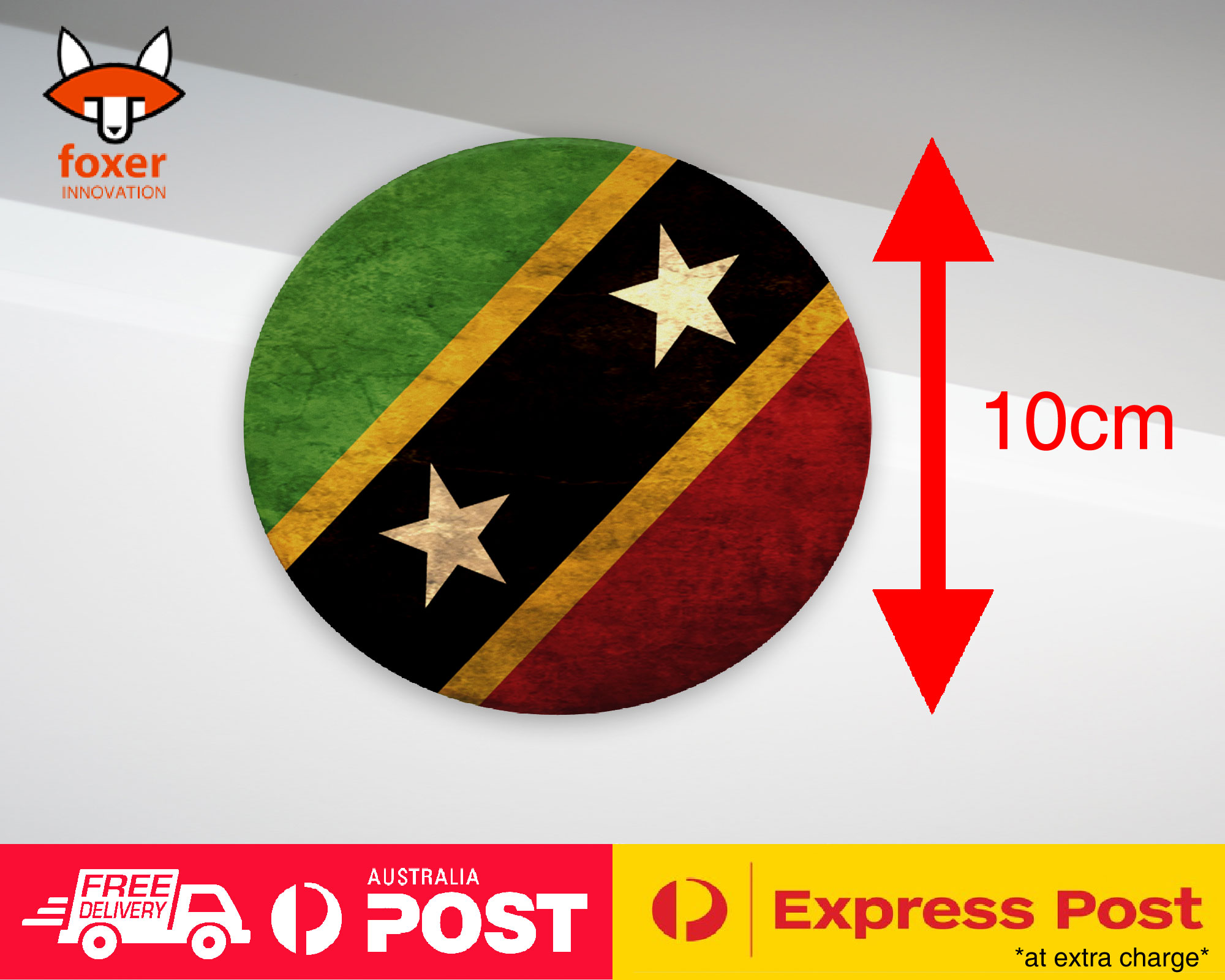 COASTER COFFEE DRINKING MAT|SAINT KITTS AND NEVIS FLAG