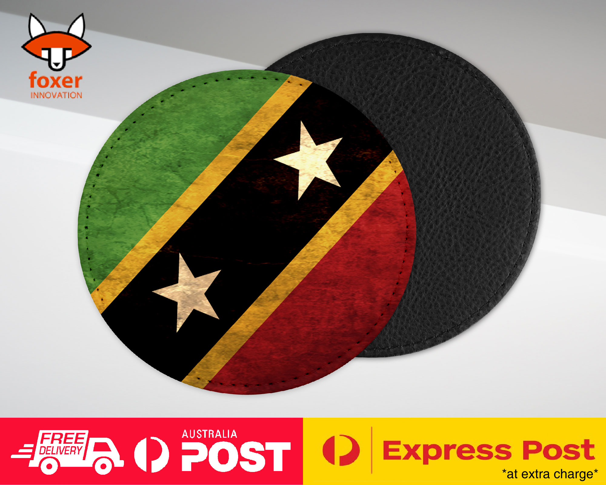 COASTER COFFEE DRINKING MAT|SAINT KITTS AND NEVIS FLAG