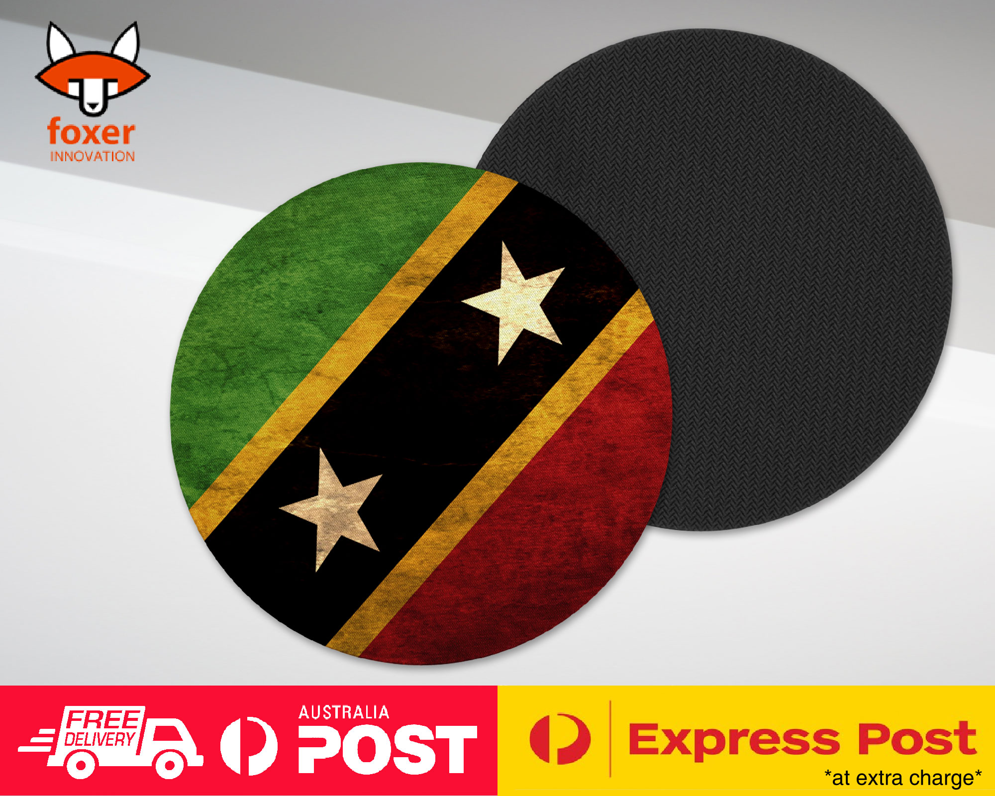 COASTER COFFEE DRINKING MAT|SAINT KITTS AND NEVIS FLAG
