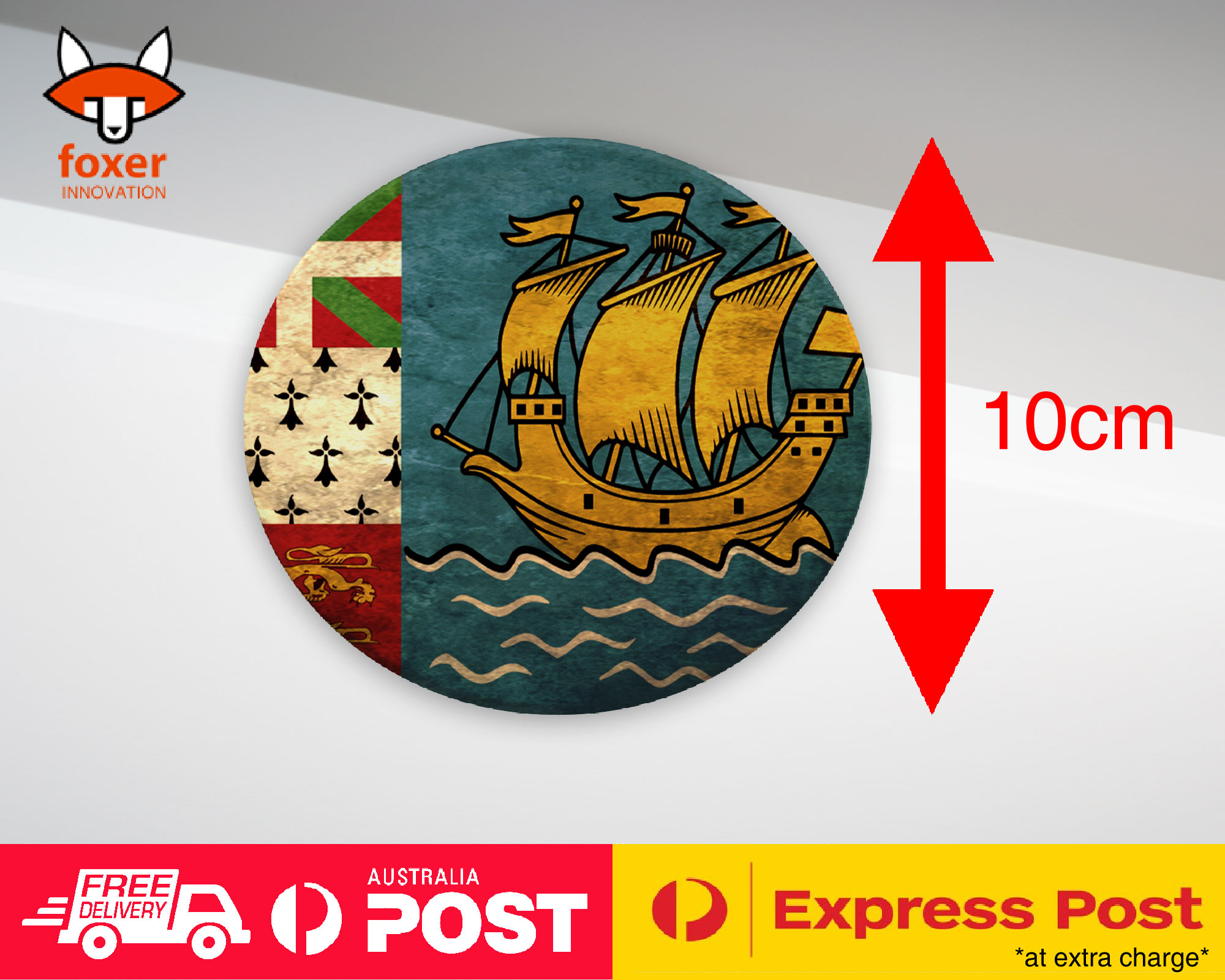 COASTER COFFEE DRINKING MAT|SAINT PIERRE AND MIQUELON FLAG