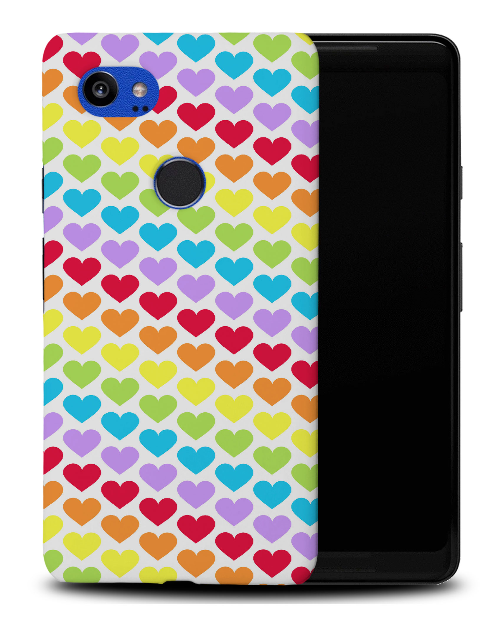 CASE COVER FOR GOOGLE PIXEL|RAINBOW HEARTS PATTERN #1 - Picture 8 of 11