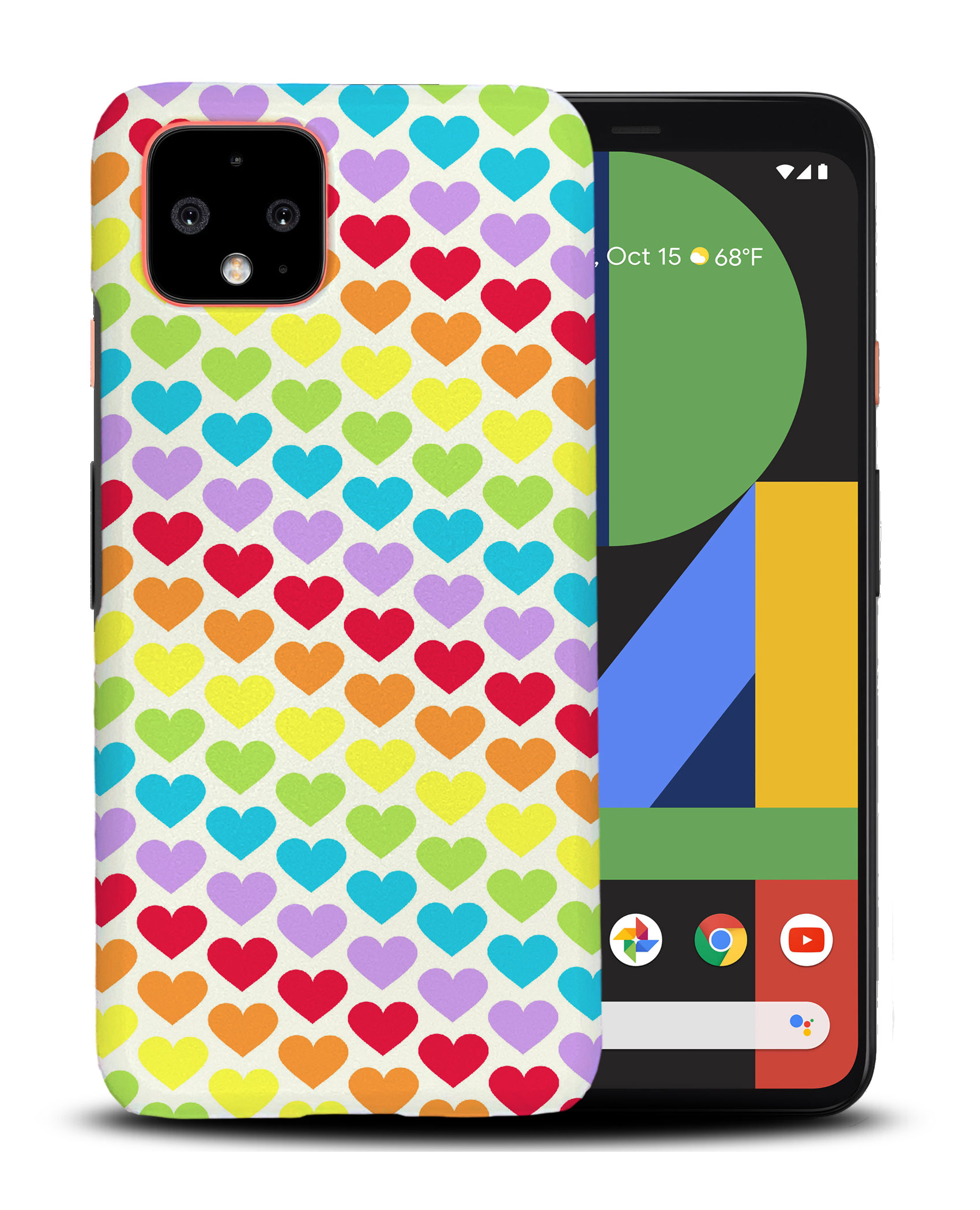 CASE COVER FOR GOOGLE PIXEL|RAINBOW HEARTS PATTERN #1 - Picture 4 of 11