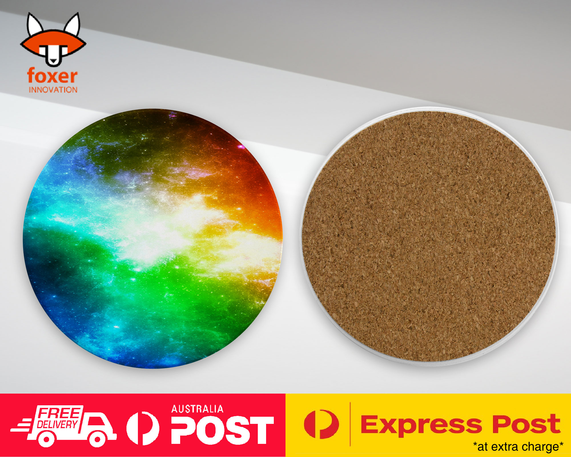 COASTER COFFEE DRINKING MAT|SPACE NEBULA GALAXY STARS SUN #3