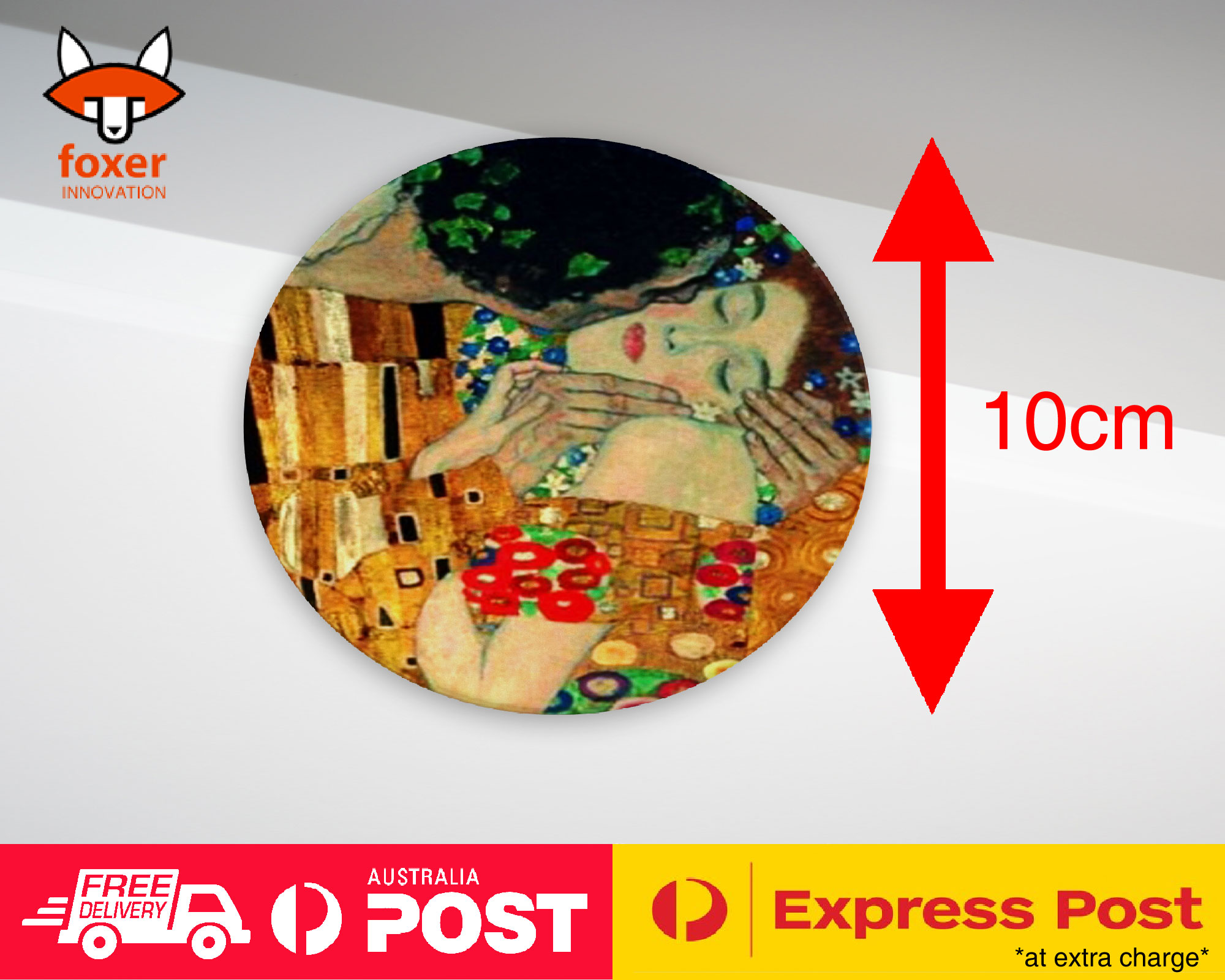 COASTER COFFEE DRINKING MAT|GUSTAV KLIMT - IL BACIO ART PAINT