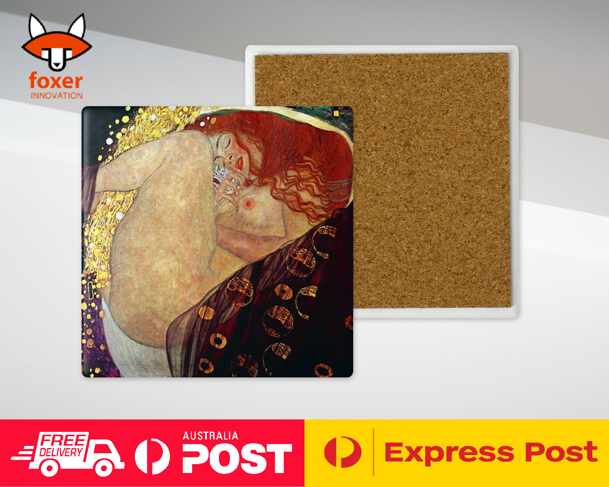 ALFOMBRA PARA BEBER CAFÉ MONTAÑA|GUSTAV KLIMT - PINTURA ARTÍSTICA DANAE - Imagen 18 de 21
