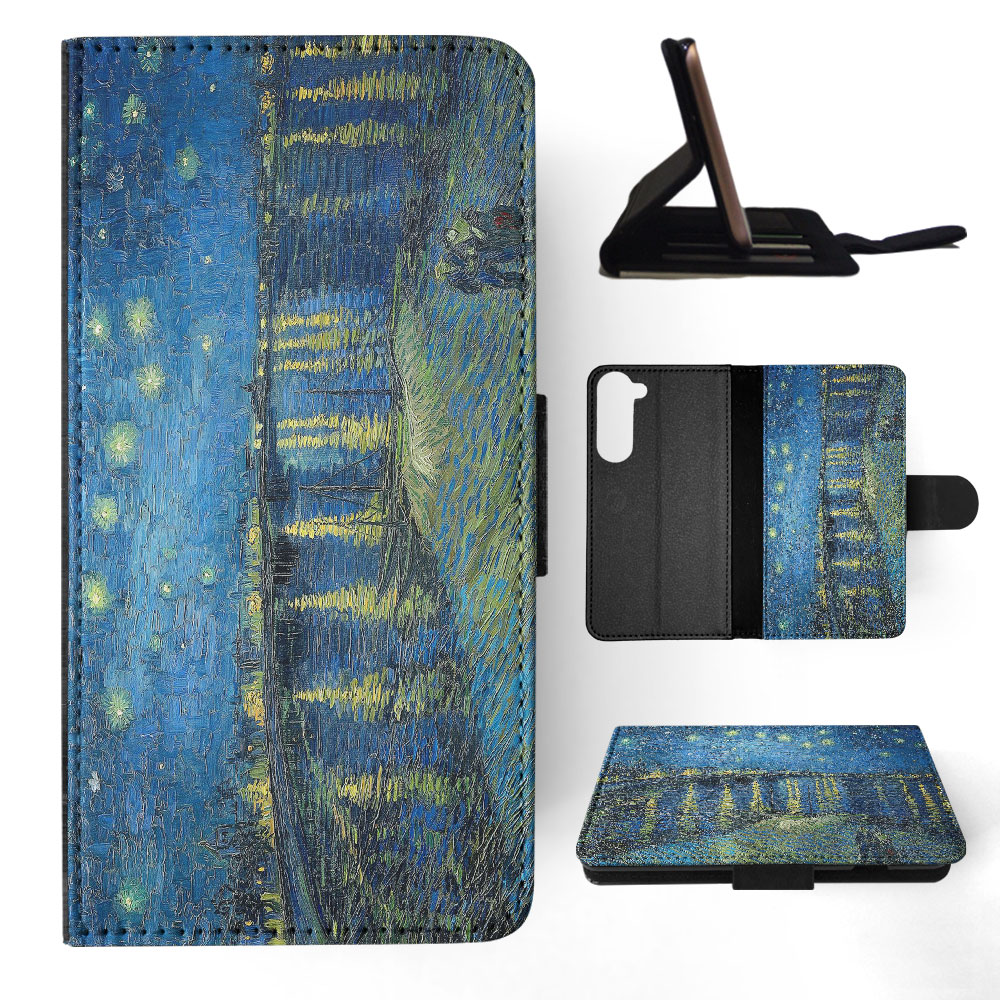 FLIP CASE FOR SAMSUNG GALAXY|VINCENT VAN GOGH - STARRY NIGHT OVER THE RHONE - Picture 26 of 120