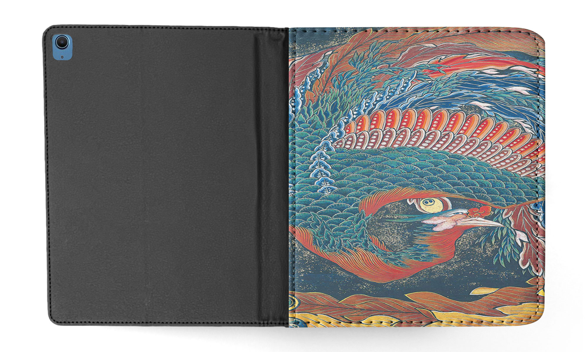 CASE COVER FOR APPLE IPAD|KATSUSHIKA HOKUSAI - MATSURI YATAI PHOENIX ART - Picture 14 of 55
