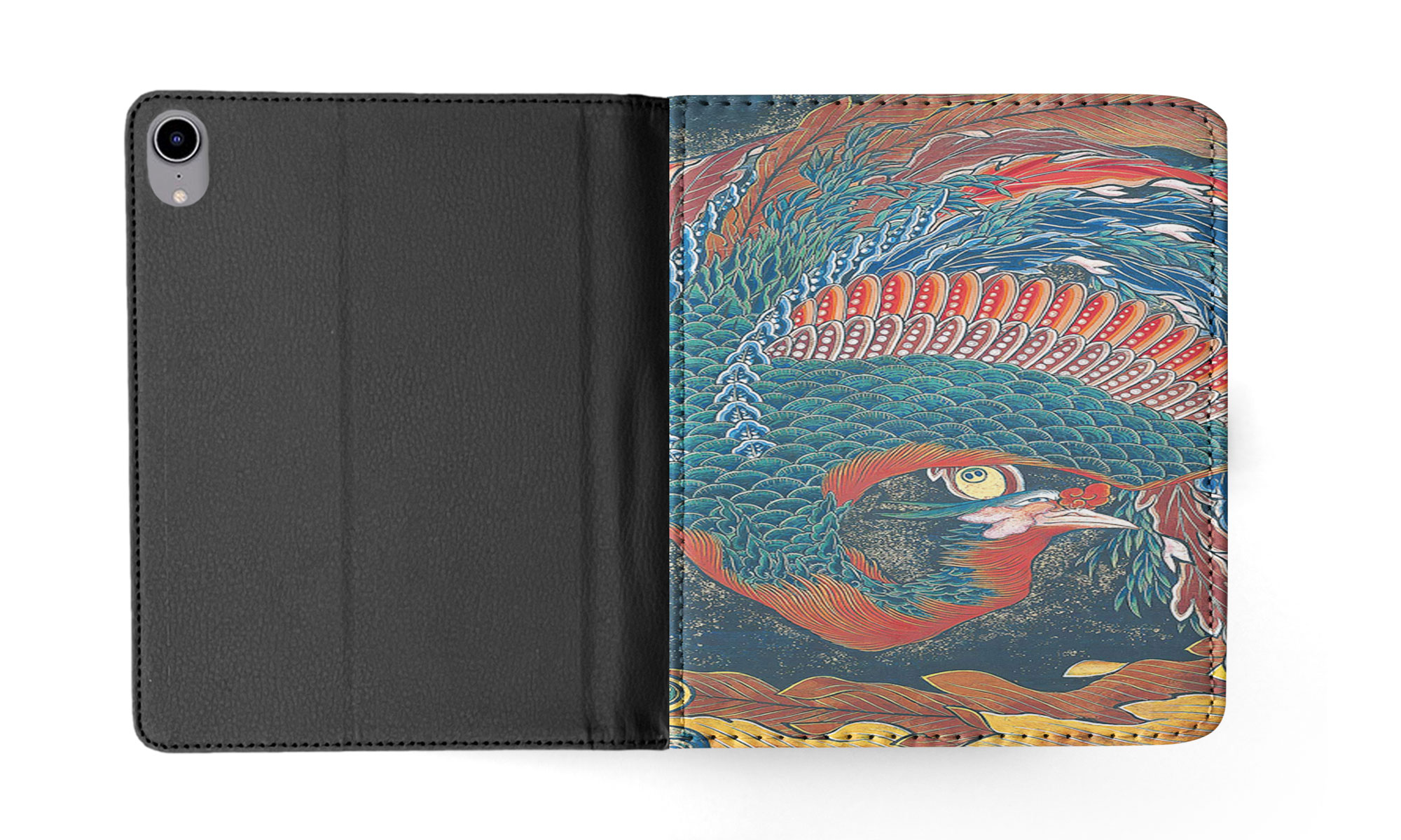 CASE COVER FOR APPLE IPAD|KATSUSHIKA HOKUSAI - MATSURI YATAI PHOENIX ART - Picture 9 of 55