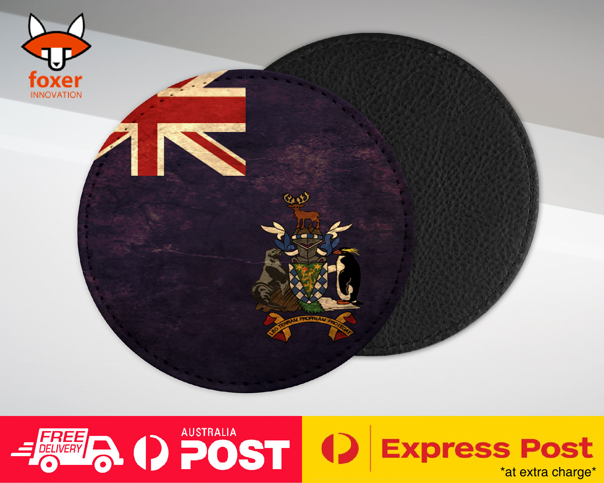 COASTER COFFEE DRINKING MAT|SOUTH GEORGIA FLAG