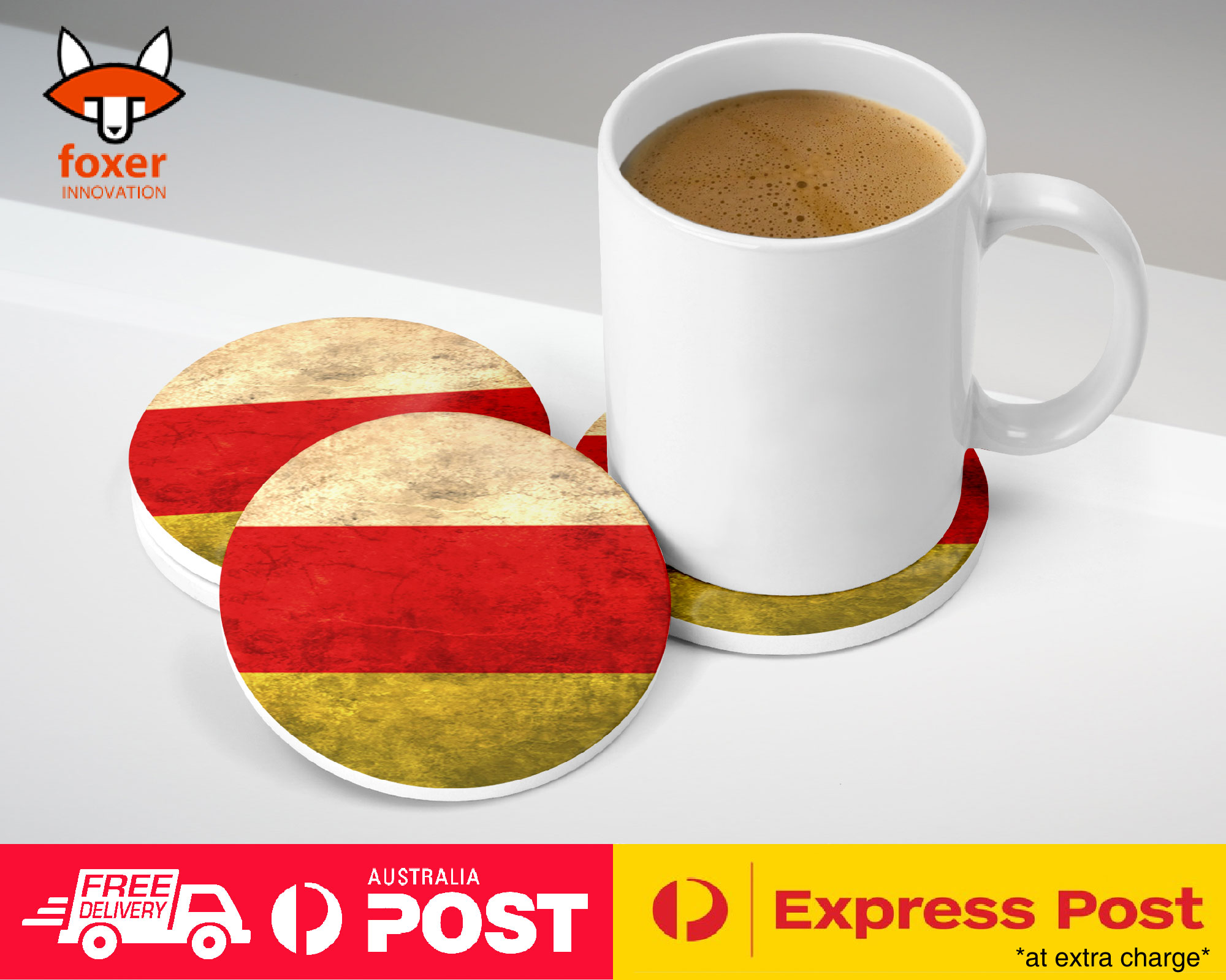 COASTER COFFEE DRINKING MAT|SOUTH OSSETIA FLAG