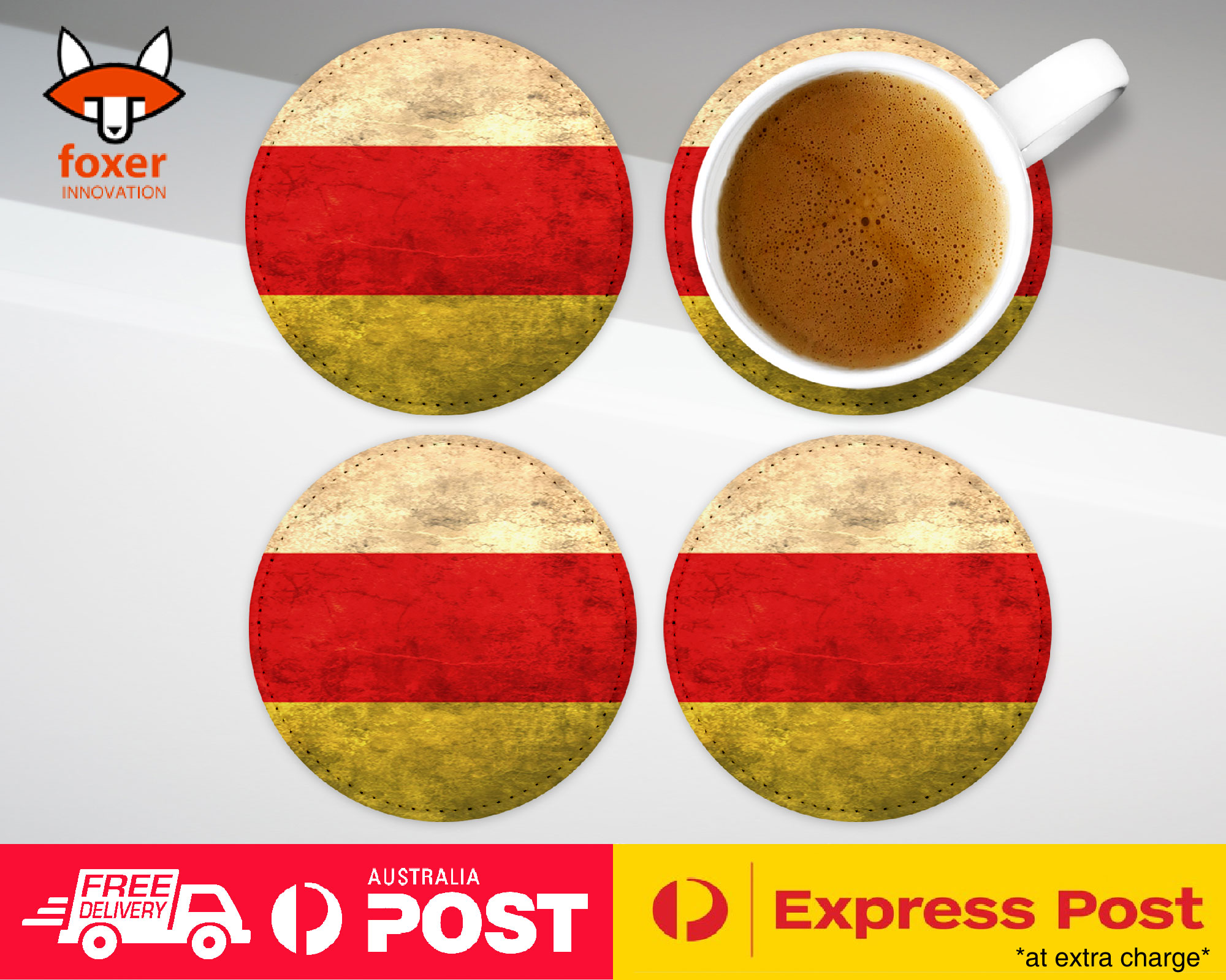 COASTER COFFEE DRINKING MAT|SOUTH OSSETIA FLAG