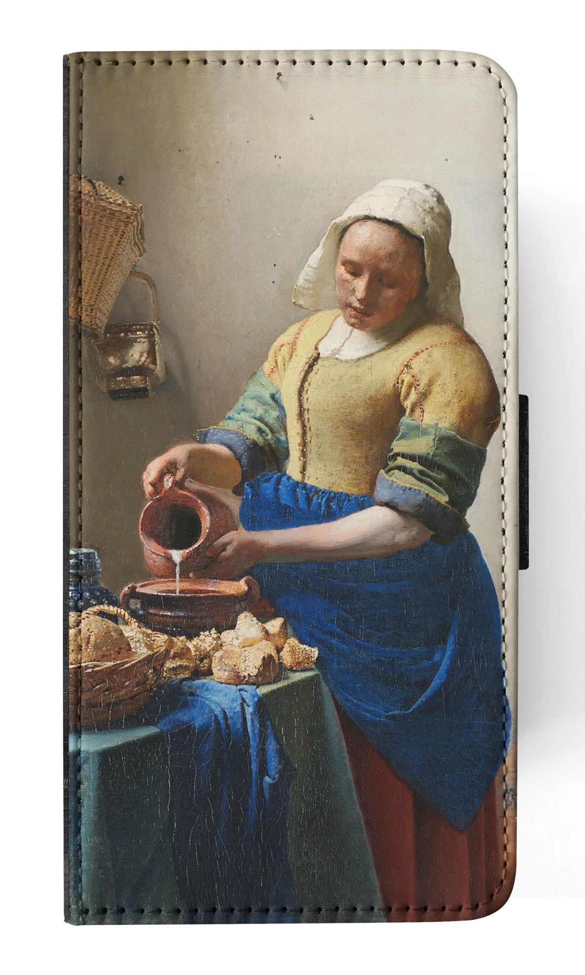 FLIP CASE FOR APPLE IPHONE|JOHANNES VERMEER - THE MILKMAID ART PAINT