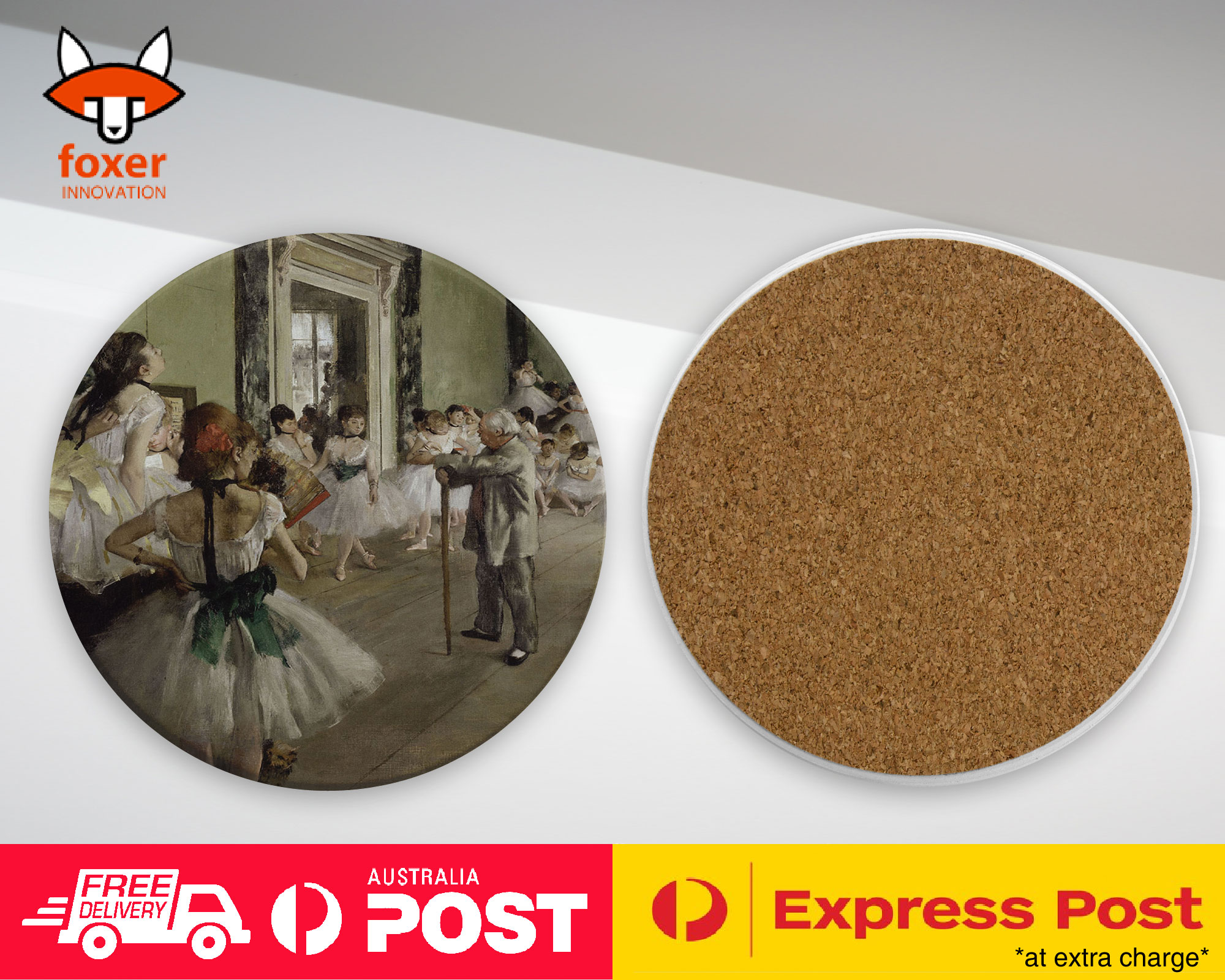 COASTER COFFEE DRINKING MAT|EDGAR DEGAS - THE BALLET CLASS ART PAINT