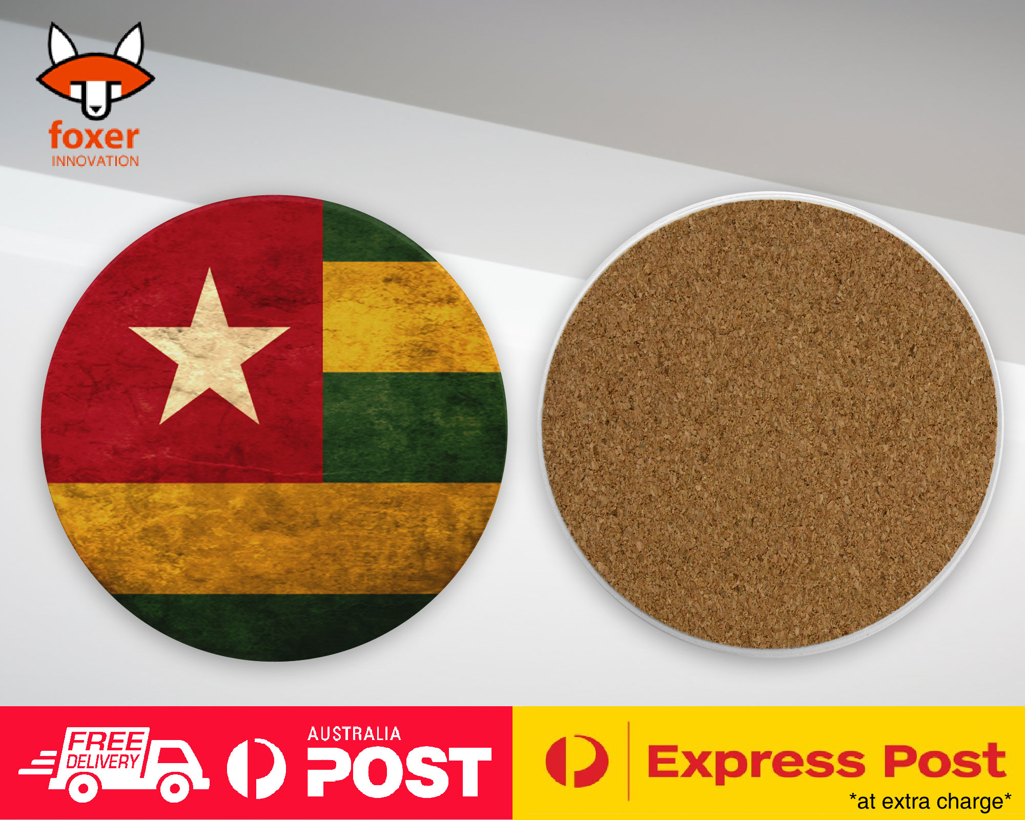 COASTER COFFEE DRINKING MAT|TOGO COUNTRY FLAG 151