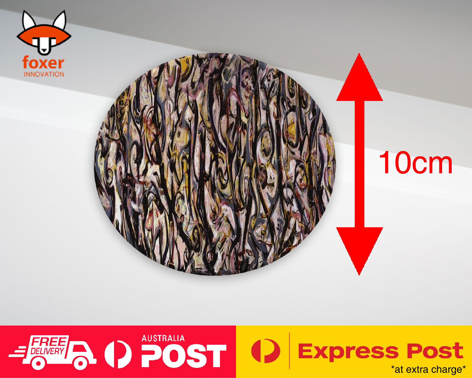 COASTER COFFEE DRINKING MAT|JACKSON POLLOCK - MURAL (1943) ART PAINT