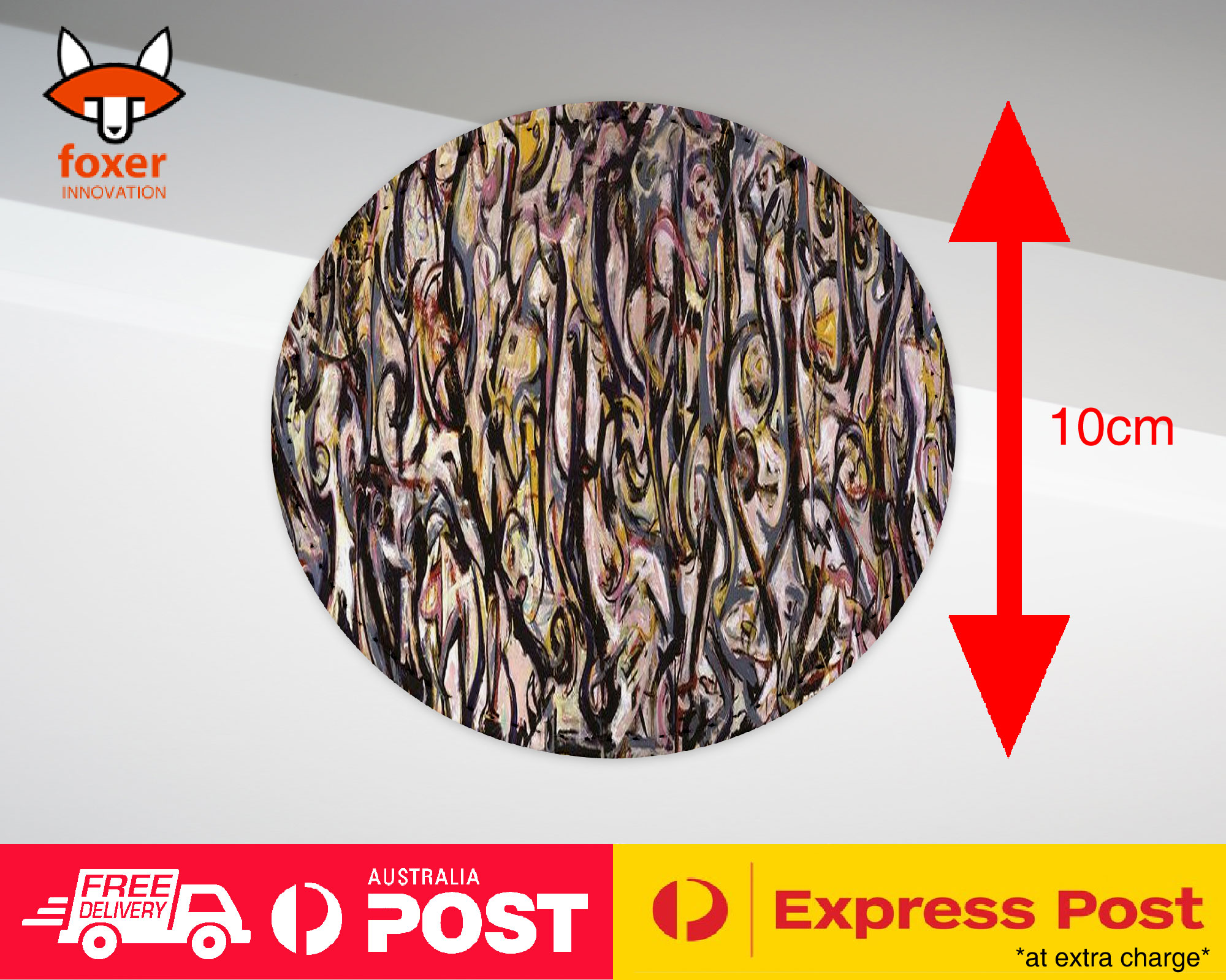 COASTER COFFEE DRINKING MAT|JACKSON POLLOCK - MURAL (1943) ART PAINT