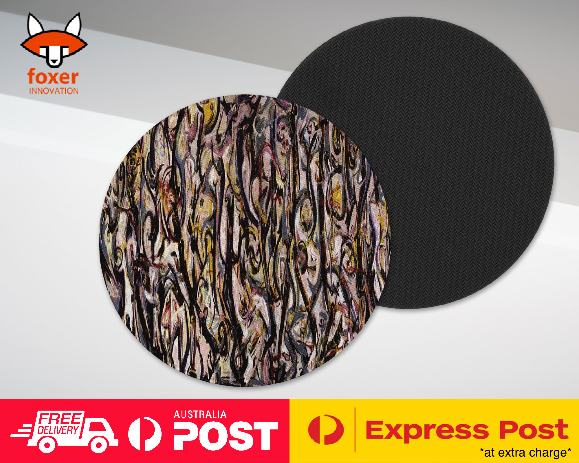 COASTER COFFEE DRINKING MAT|JACKSON POLLOCK - MURAL (1943) ART PAINT