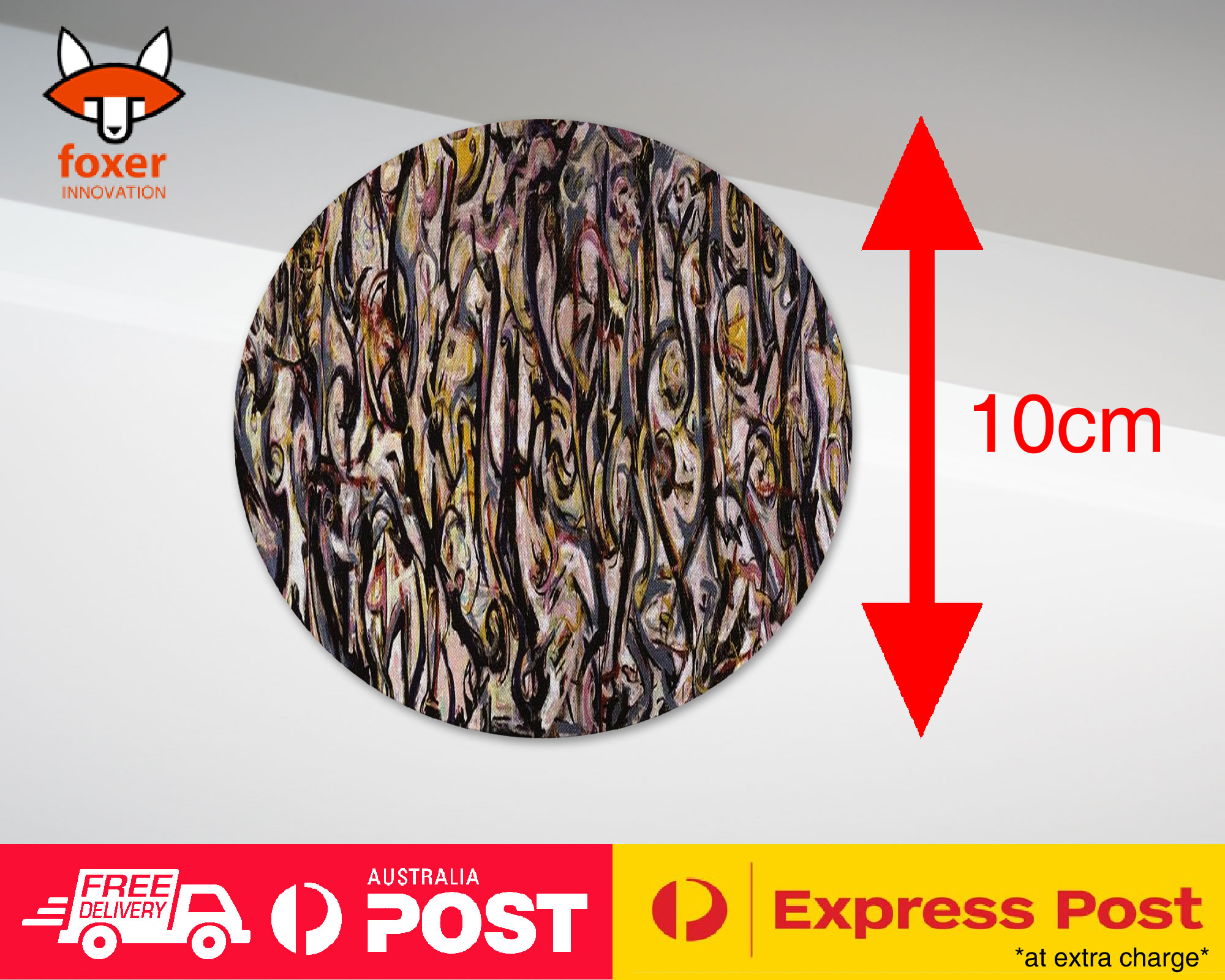 COASTER COFFEE DRINKING MAT|JACKSON POLLOCK - MURAL (1943) ART PAINT