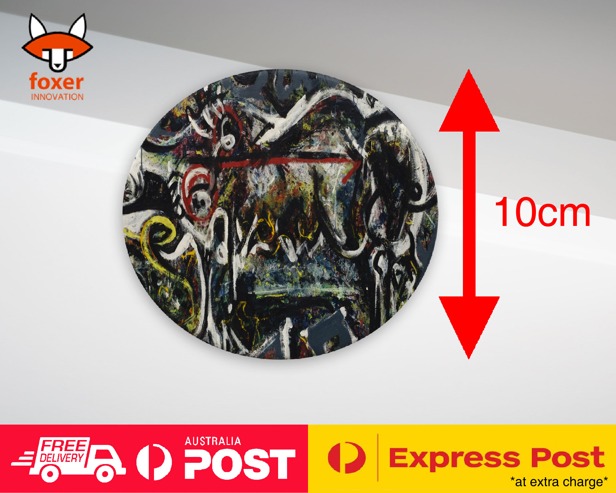COASTER COFFEE DRINKING MAT|JACKSON POLLOCK - THE SHE-WOLF ART PAINT