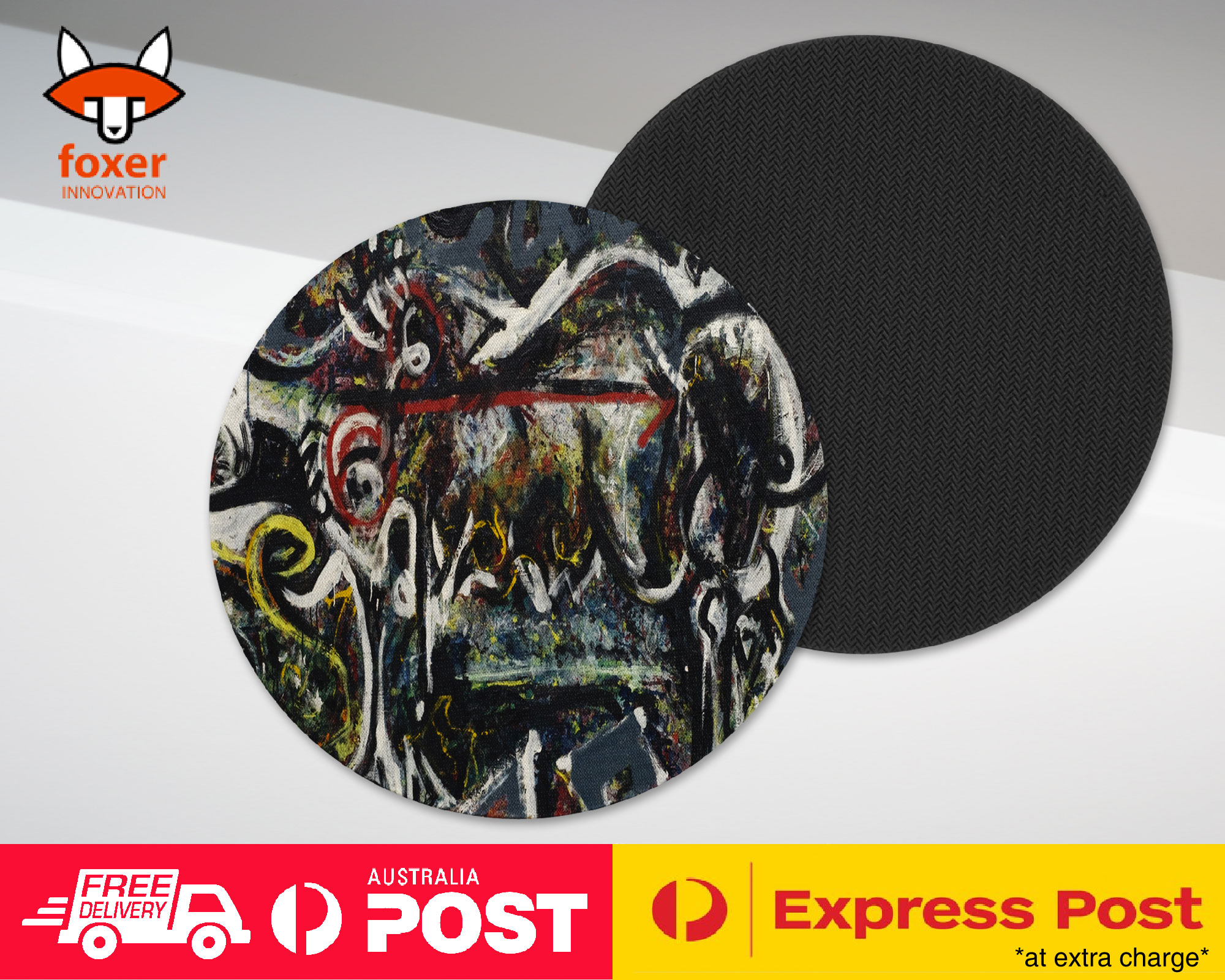 COASTER COFFEE DRINKING MAT|JACKSON POLLOCK - THE SHE-WOLF ART PAINT