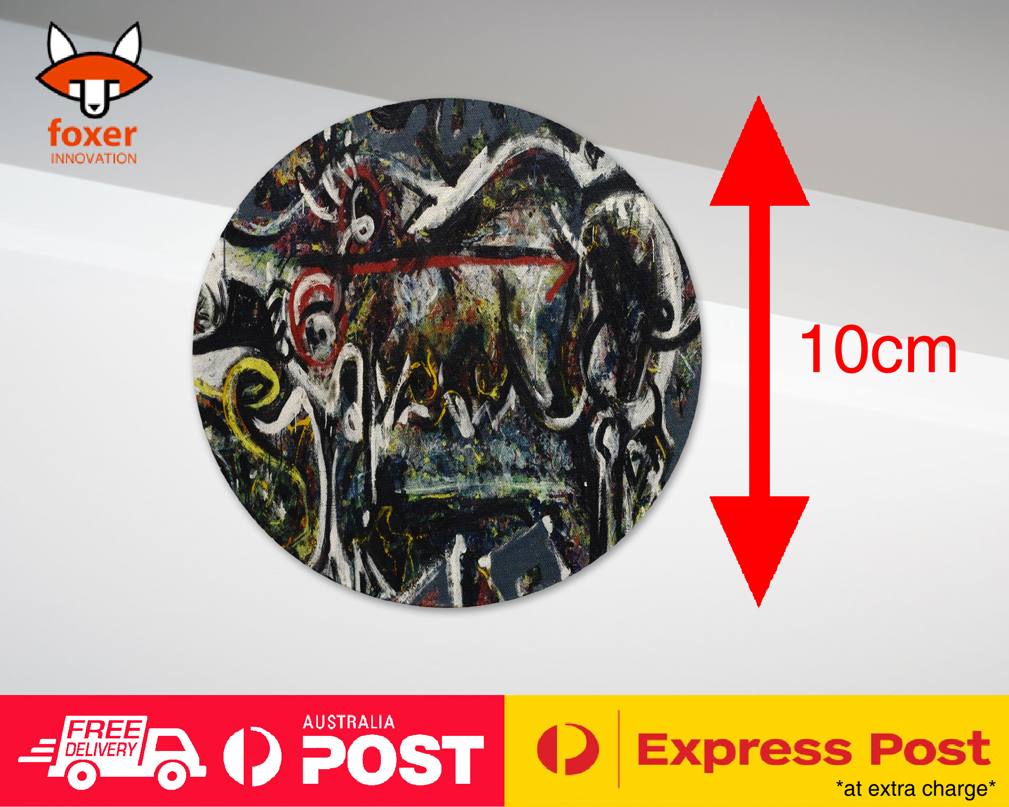 COASTER COFFEE DRINKING MAT|JACKSON POLLOCK - THE SHE-WOLF ART PAINT