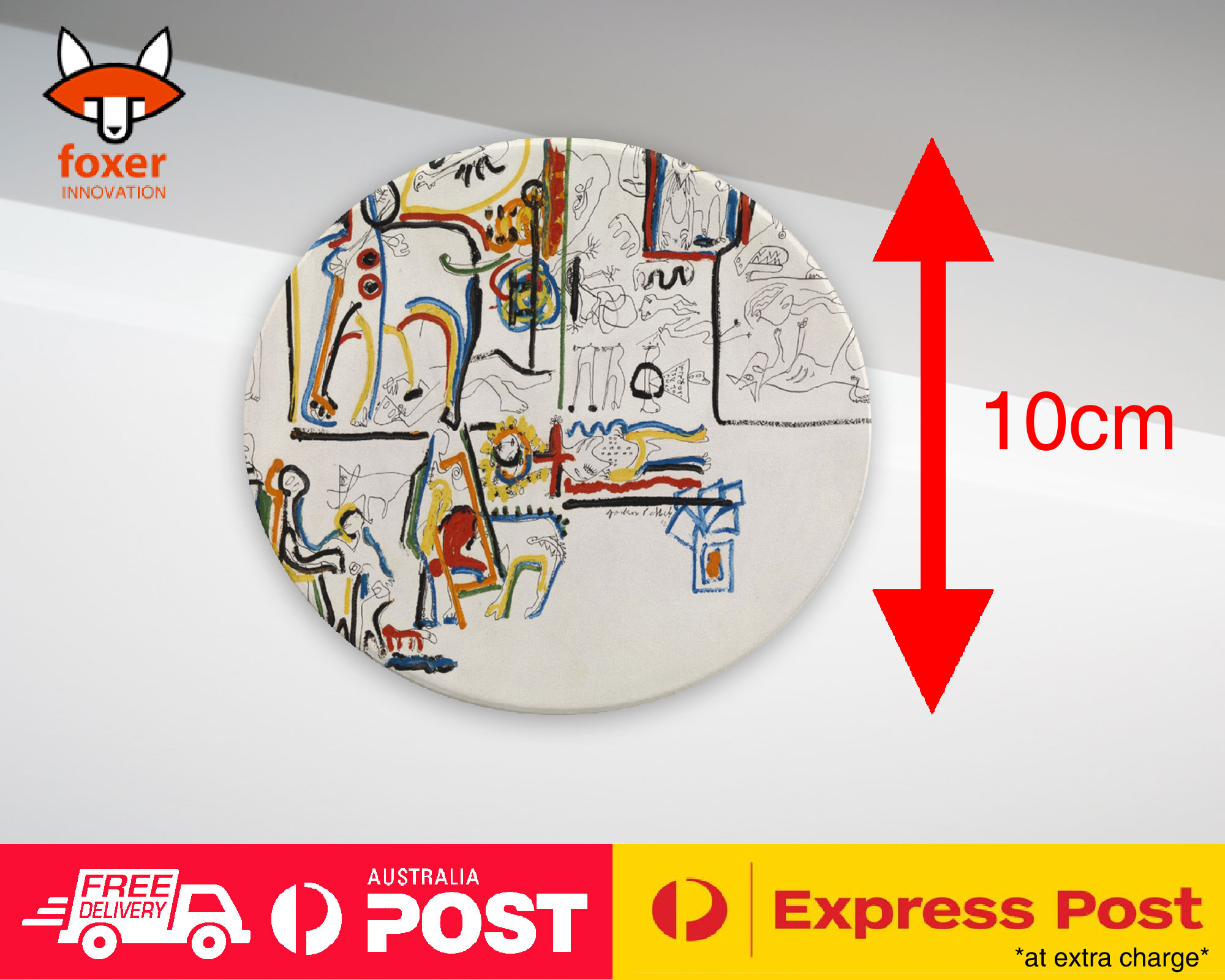 COASTER COFFEE DRINKING MAT|JACKSON POLLOCK - ANIMALS AND FIGURES ART