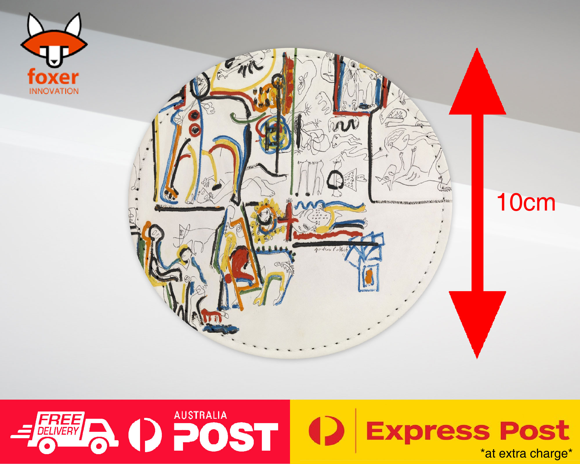 COASTER COFFEE DRINKING MAT|JACKSON POLLOCK - ANIMALS AND FIGURES ART