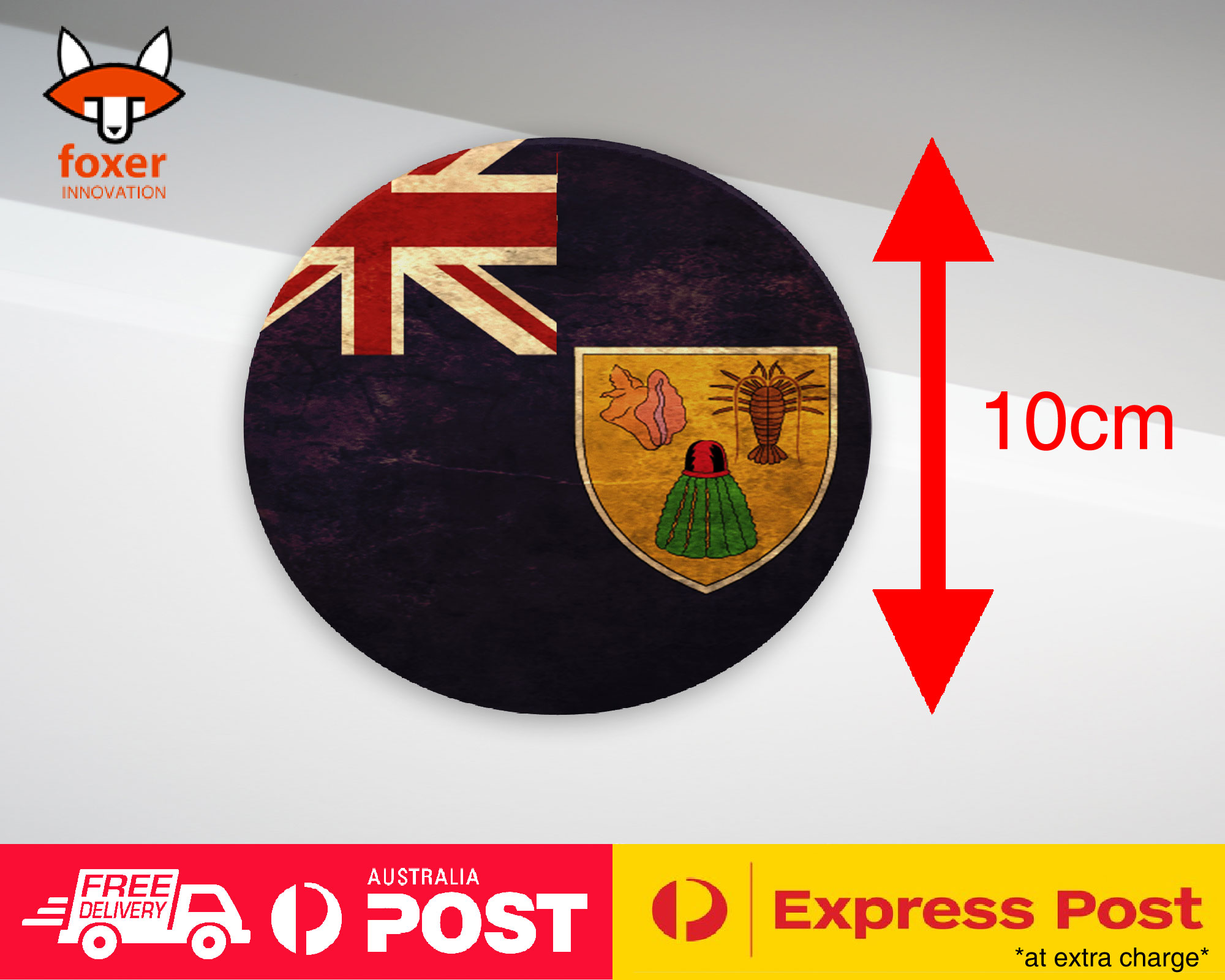 COASTER COFFEE DRINKING MAT|TURKS CAICOS ISLANDS FLAG