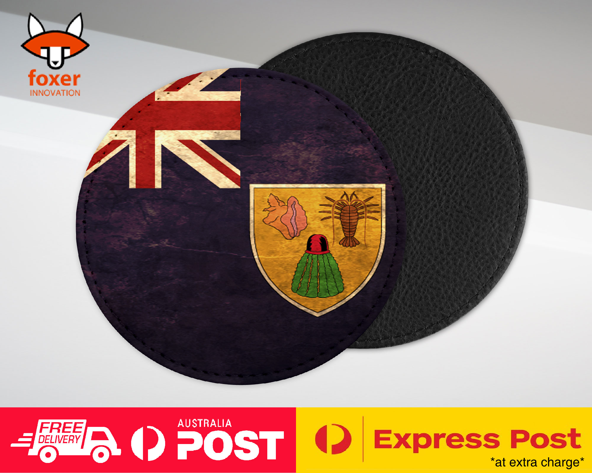 COASTER COFFEE DRINKING MAT|TURKS CAICOS ISLANDS FLAG