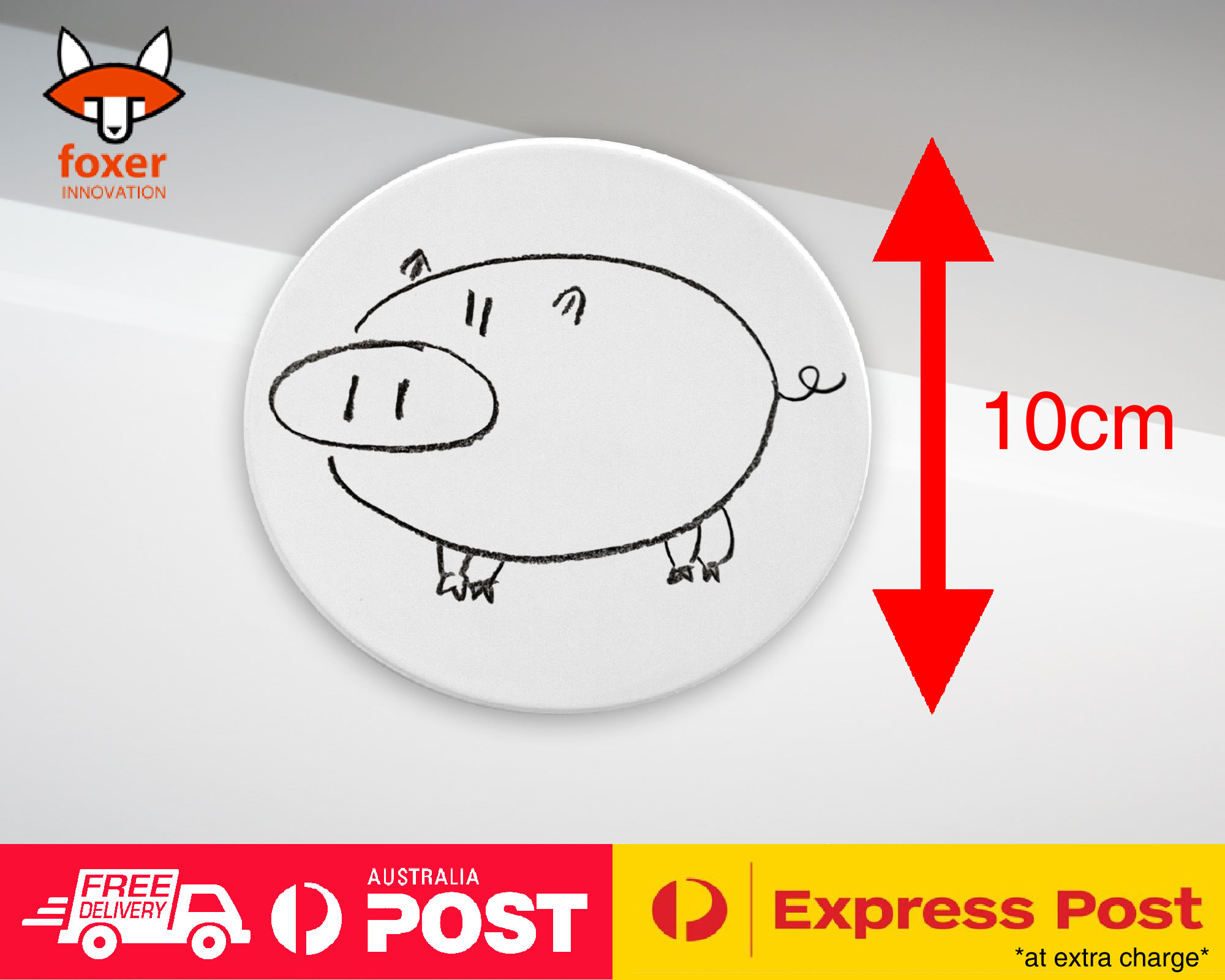 COASTER COFFEE DRINKING MAT|CUTE PIG DRAWING SKETCH ART