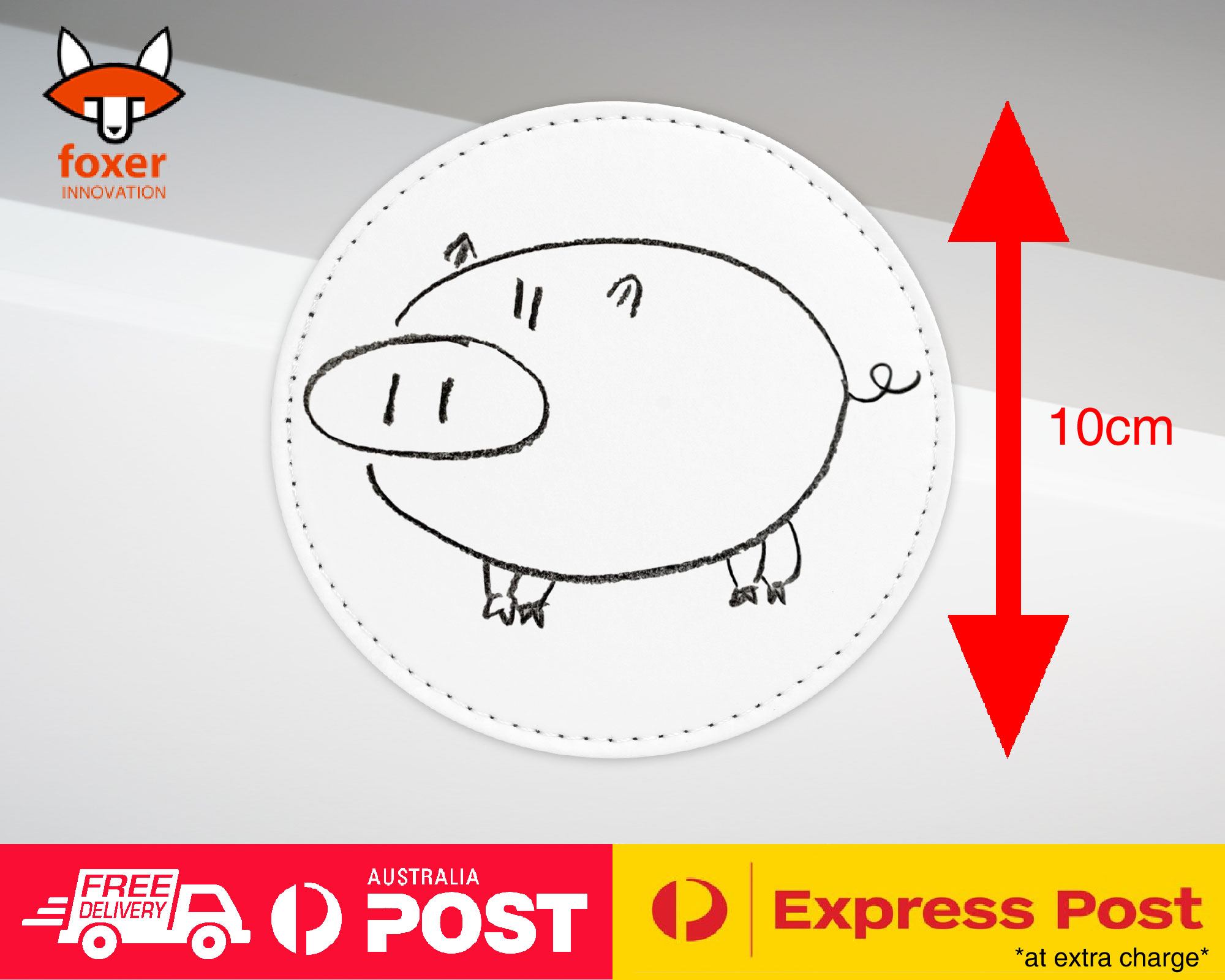 COASTER COFFEE DRINKING MAT|CUTE PIG DRAWING SKETCH ART