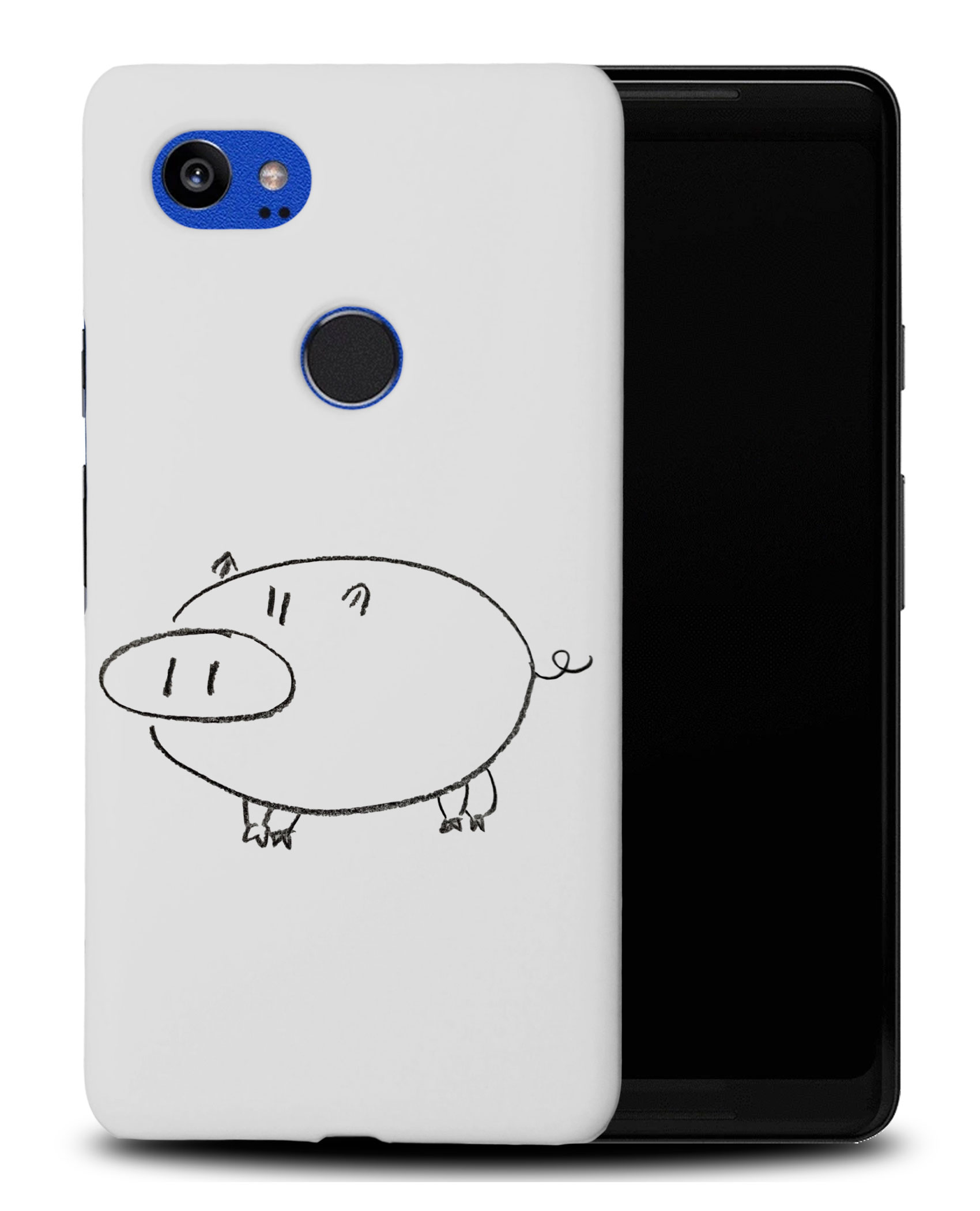 CASE COVER FOR GOOGLE PIXEL|CUTE PIG DRAWING SKETCH ART - Imagen 8 de 11