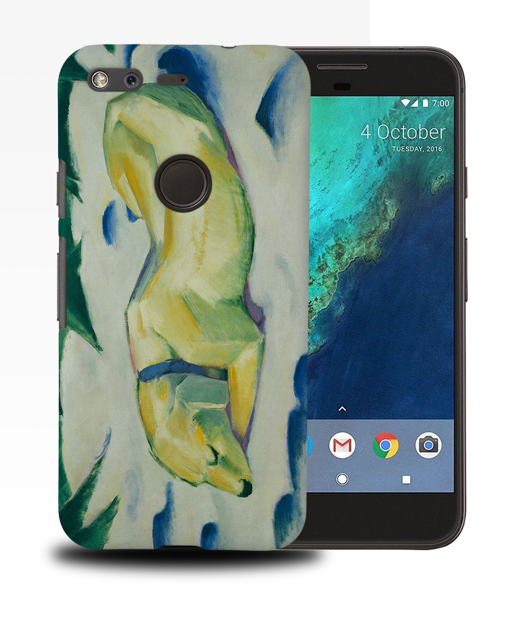 CASE COVER FOR GOOGLE PIXEL|FRANZ MARC - DOG LYING IN THE SNOW ART - Picture 11 of 11
