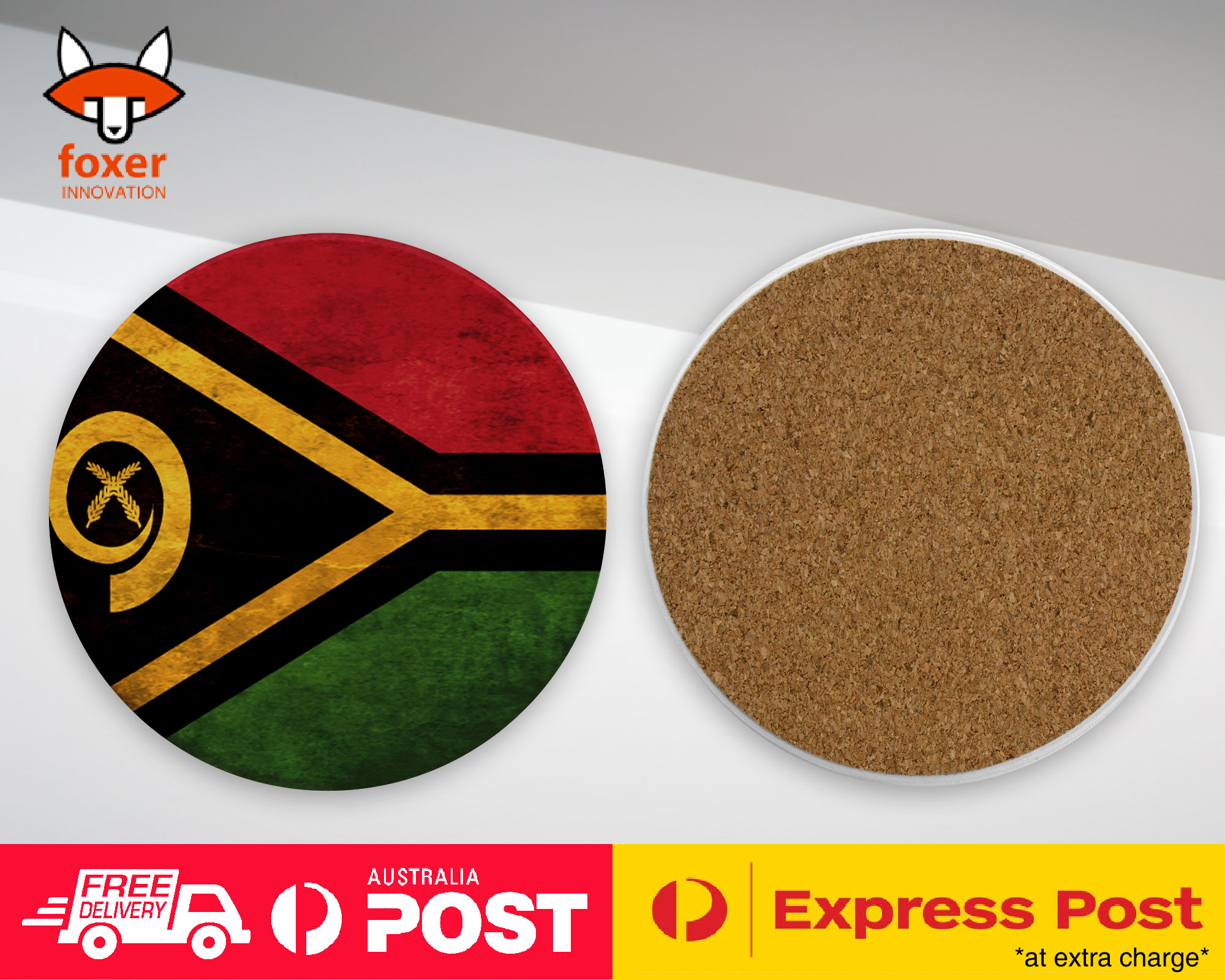 COASTER COFFEE DRINKING MAT|VANUATU COUNTRY FLAG 162