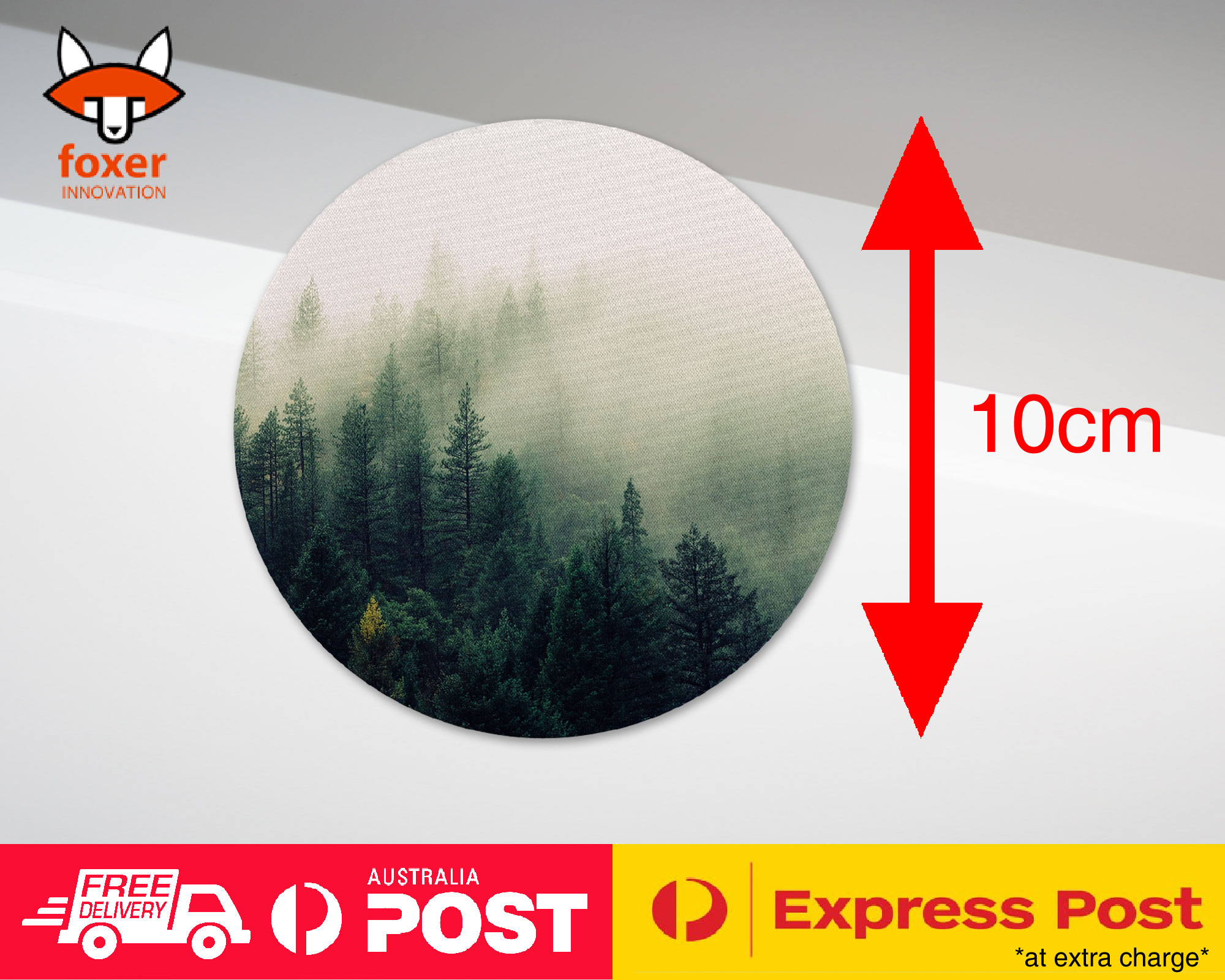 COASTER COFFEE DRINKING MAT|FOGGY FOREST TREES
