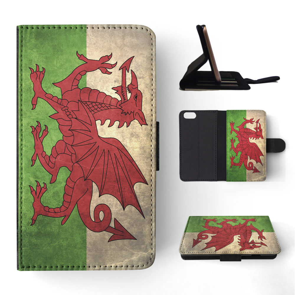 FLIP CASE FOR APPLE IPHONE|WALES COUNTRY FLAG - Foto 169 di 193