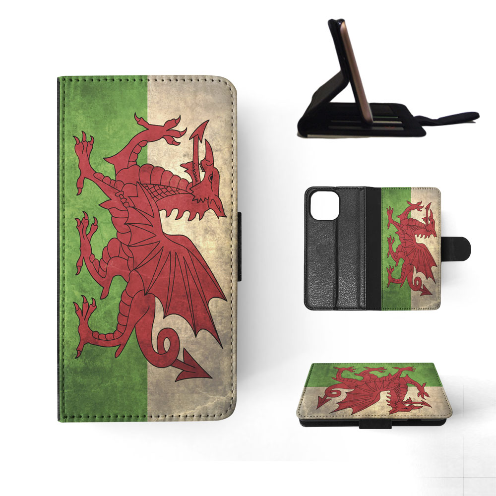 FLIP CASE FOR APPLE IPHONE|WALES COUNTRY FLAG - Foto 81 di 193