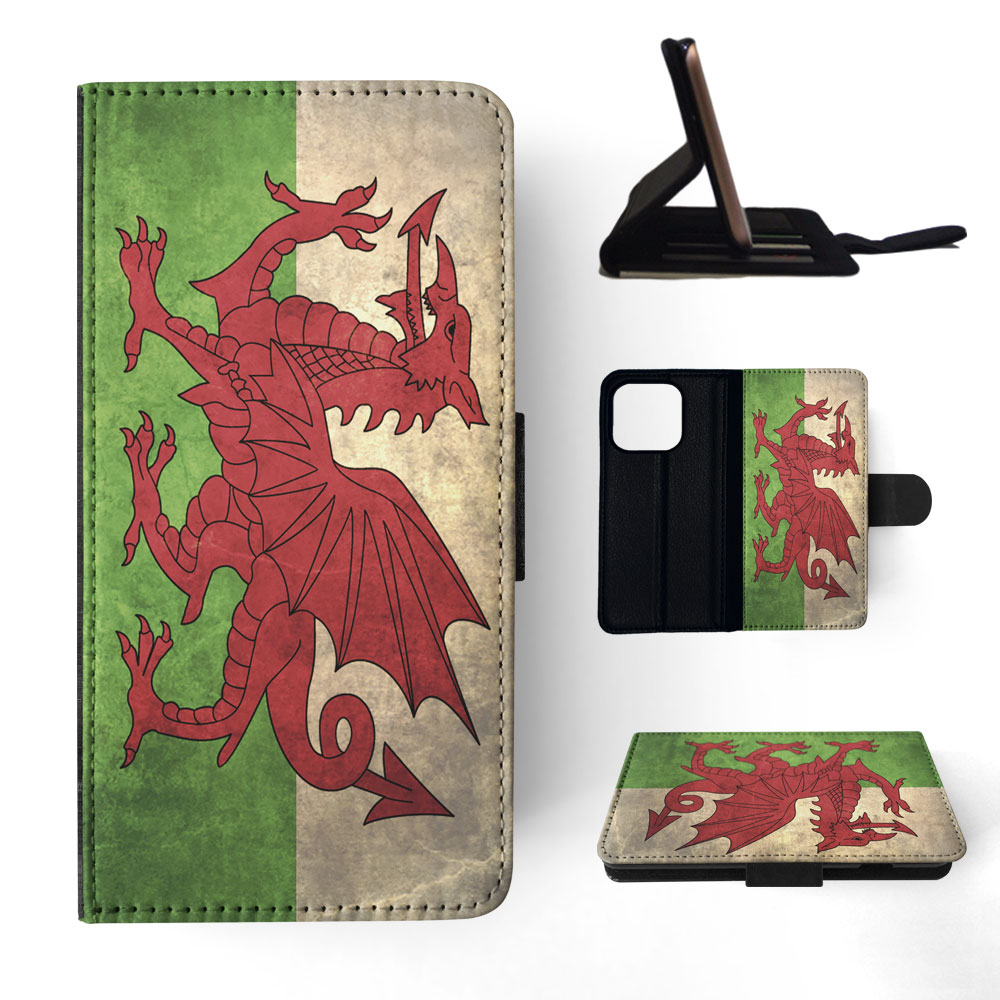 FLIP CASE FOR APPLE IPHONE|WALES COUNTRY FLAG - Foto 71 di 193