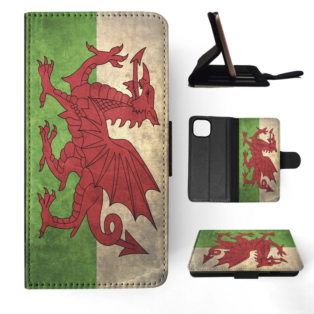 FLIP CASE FOR APPLE IPHONE|WALES COUNTRY FLAG - Foto 56 di 193