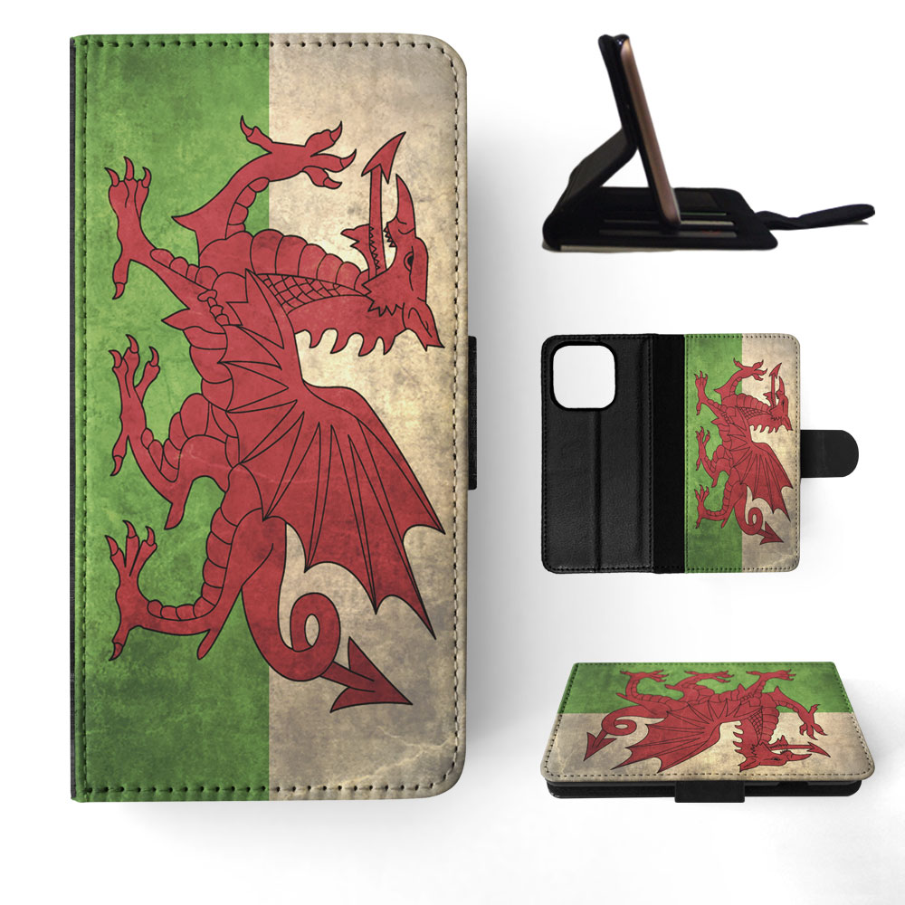 FLIP CASE FOR APPLE IPHONE|WALES COUNTRY FLAG - Foto 51 di 193